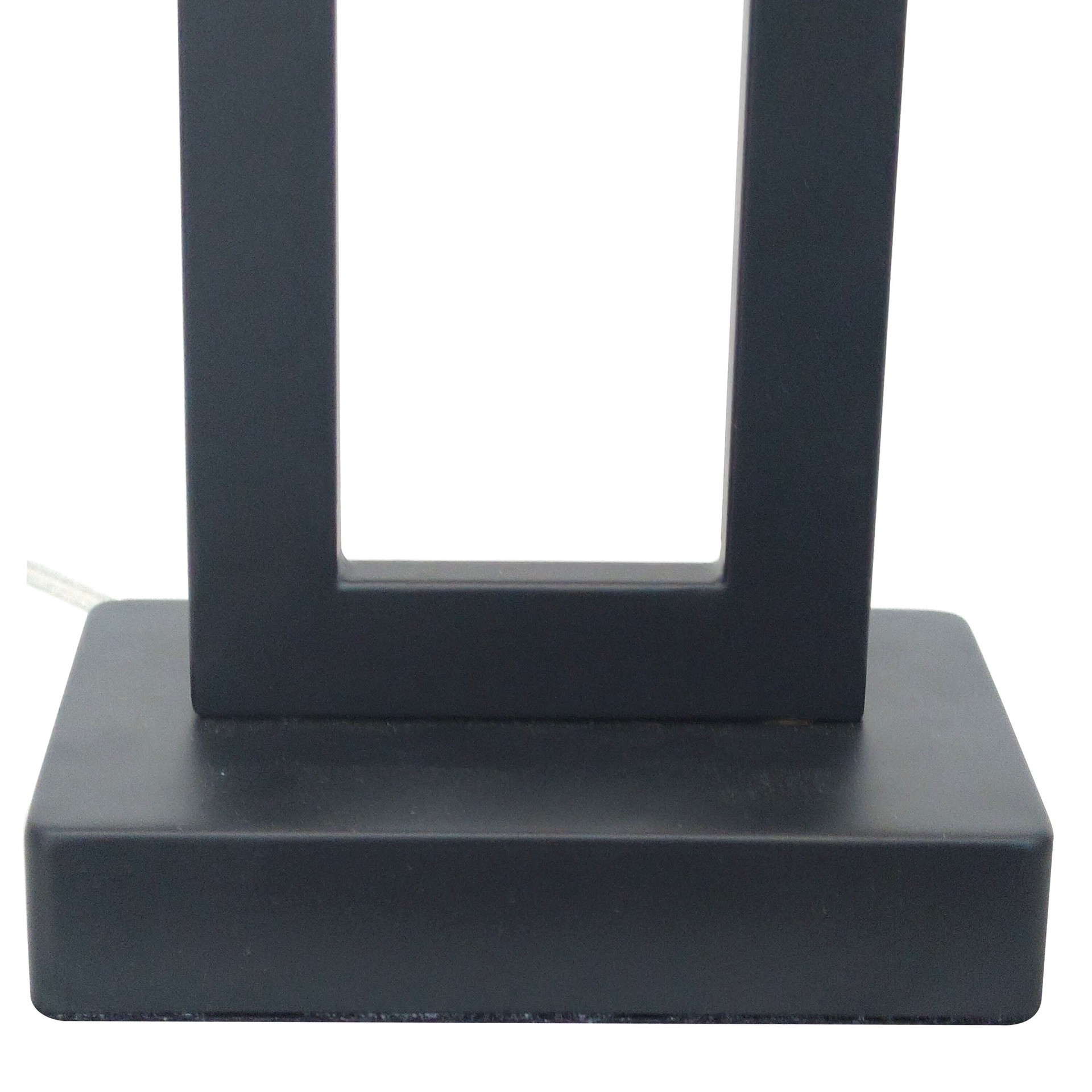 slide 6 of 6, allen + roth 13.5-in Matte Black Plug-in Metal Lamp Base, 1 ct
