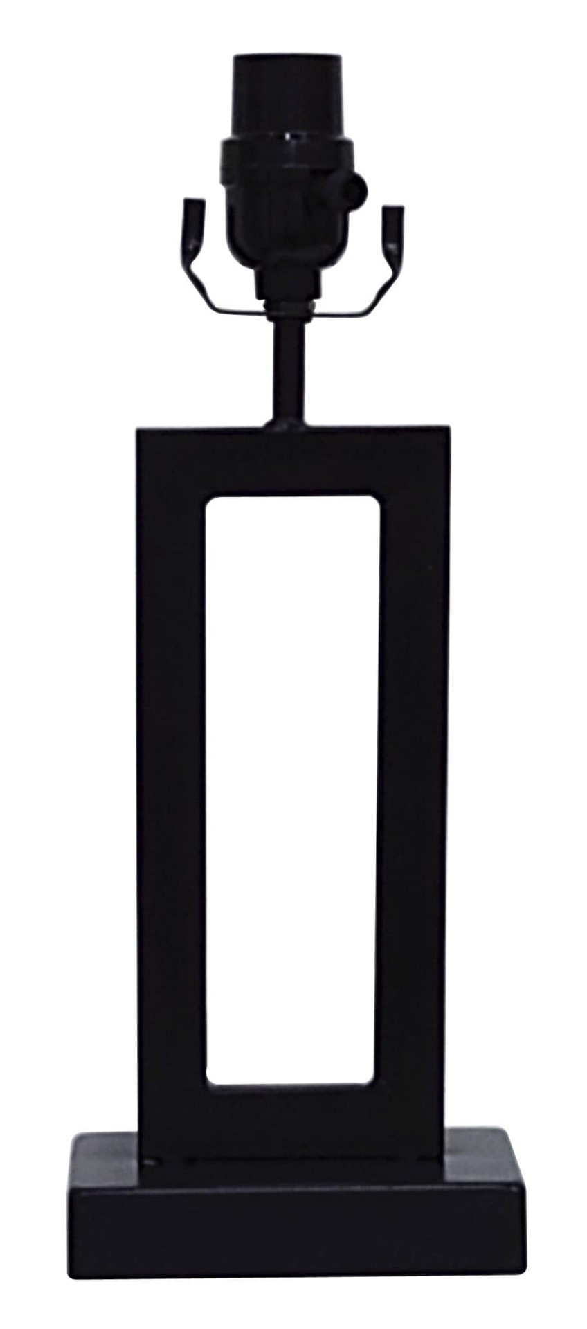 slide 1 of 6, allen + roth 13.5-in Matte Black Plug-in Metal Lamp Base, 1 ct