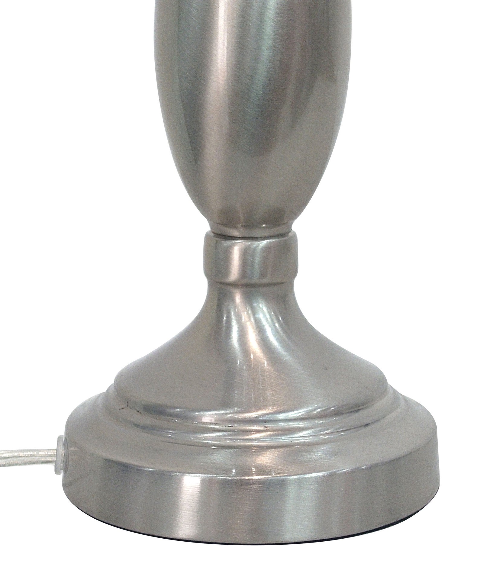 slide 6 of 6, allen + roth 13.25-in Brushed Steel Plug-in Metal Lamp Base, 1 ct