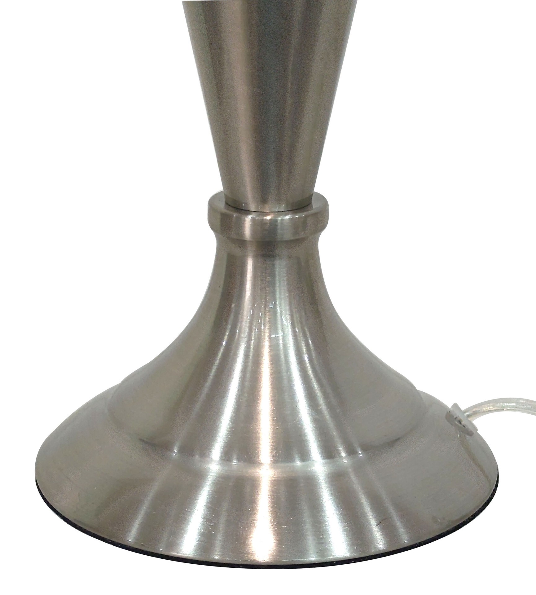 slide 6 of 6, allen + roth 18.5-in Brushed Steel Plug-in Metal Lamp Base, 1 ct