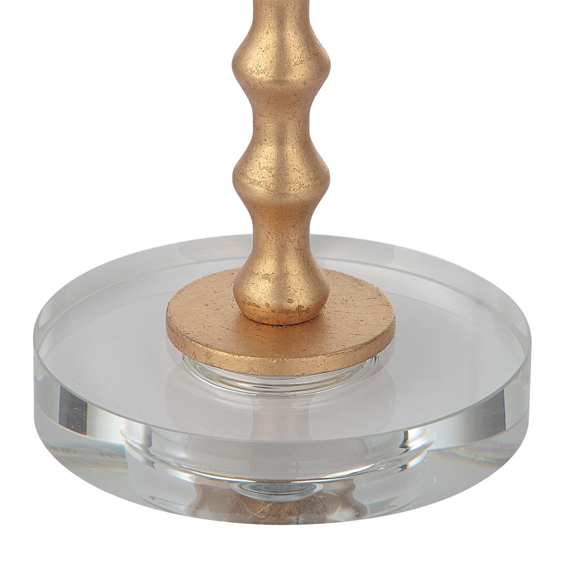 slide 5 of 6, allen + roth 29-in Vibrant gold leaf LED Rotary socket Buffet Table Lamp with Fabric Shade, 1 ct