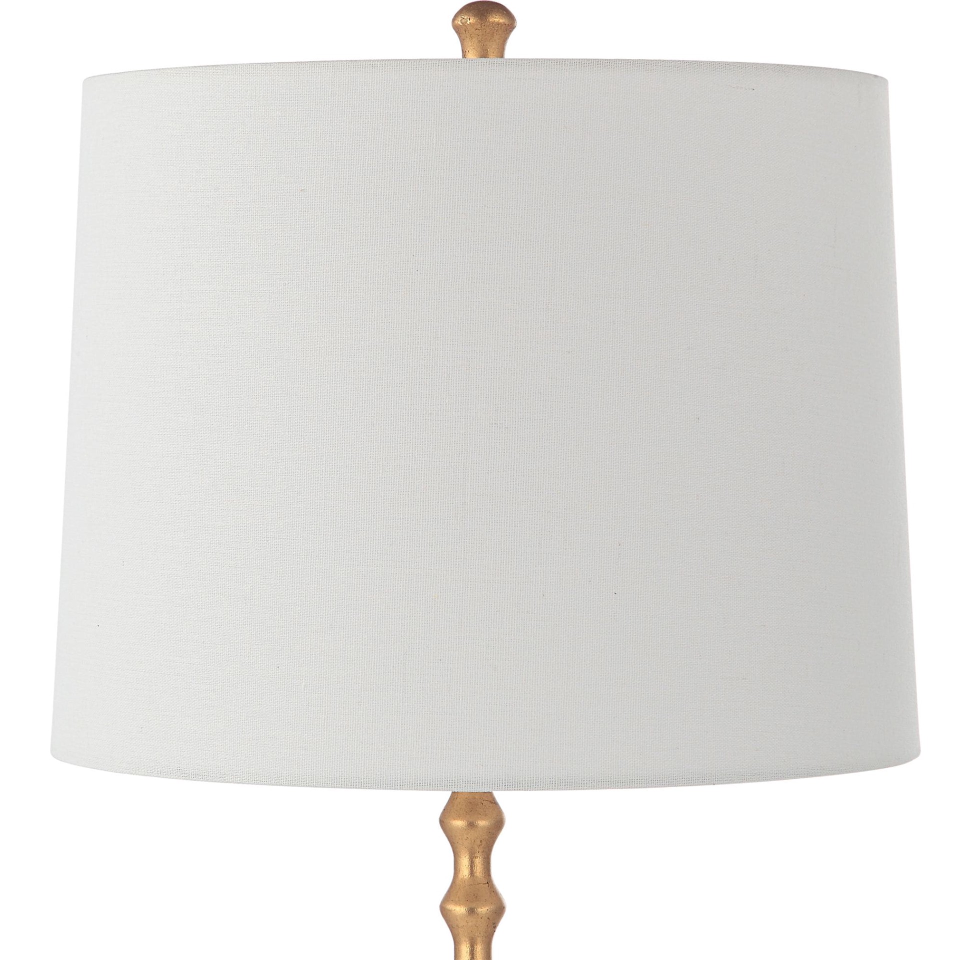 slide 6 of 6, allen + roth 29-in Vibrant gold leaf LED Rotary socket Buffet Table Lamp with Fabric Shade, 1 ct