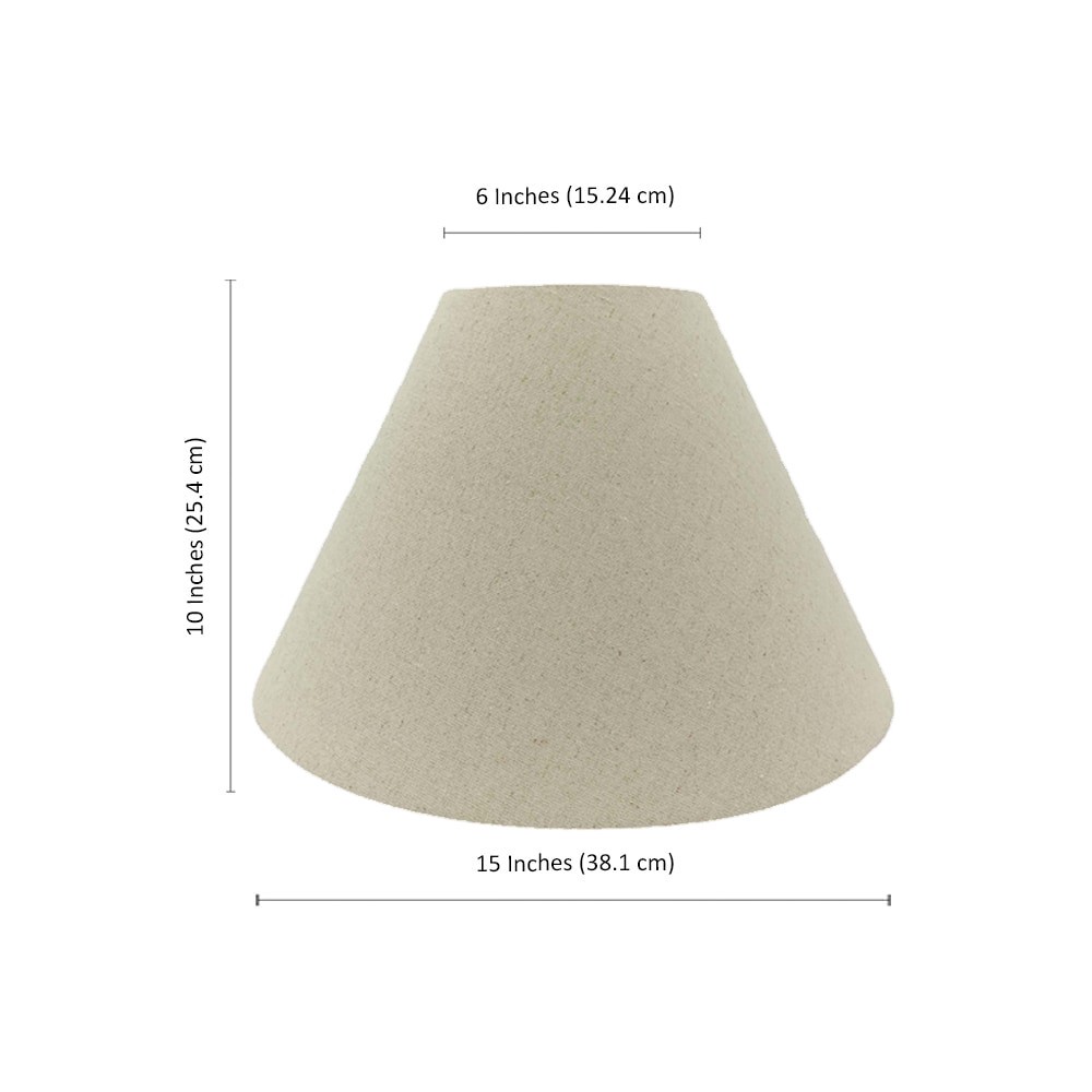 slide 3 of 5, allen + roth 10-in x 15-in Tan Linen Empire Lamp Shade, 1 ct