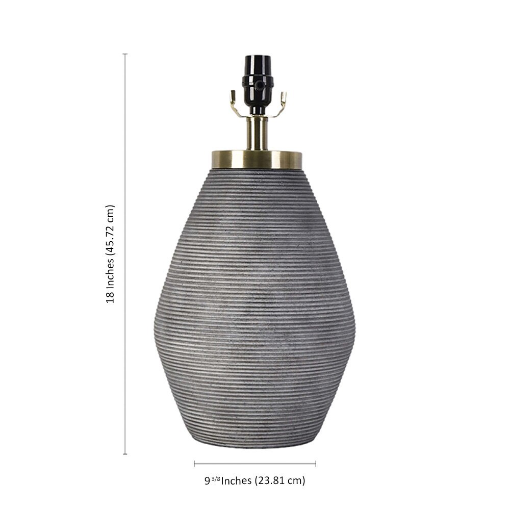 slide 3 of 5, allen + roth Mix Match 18-in Navy/Gray Plug-in 3-way Resin Lamp Base, 1 ct