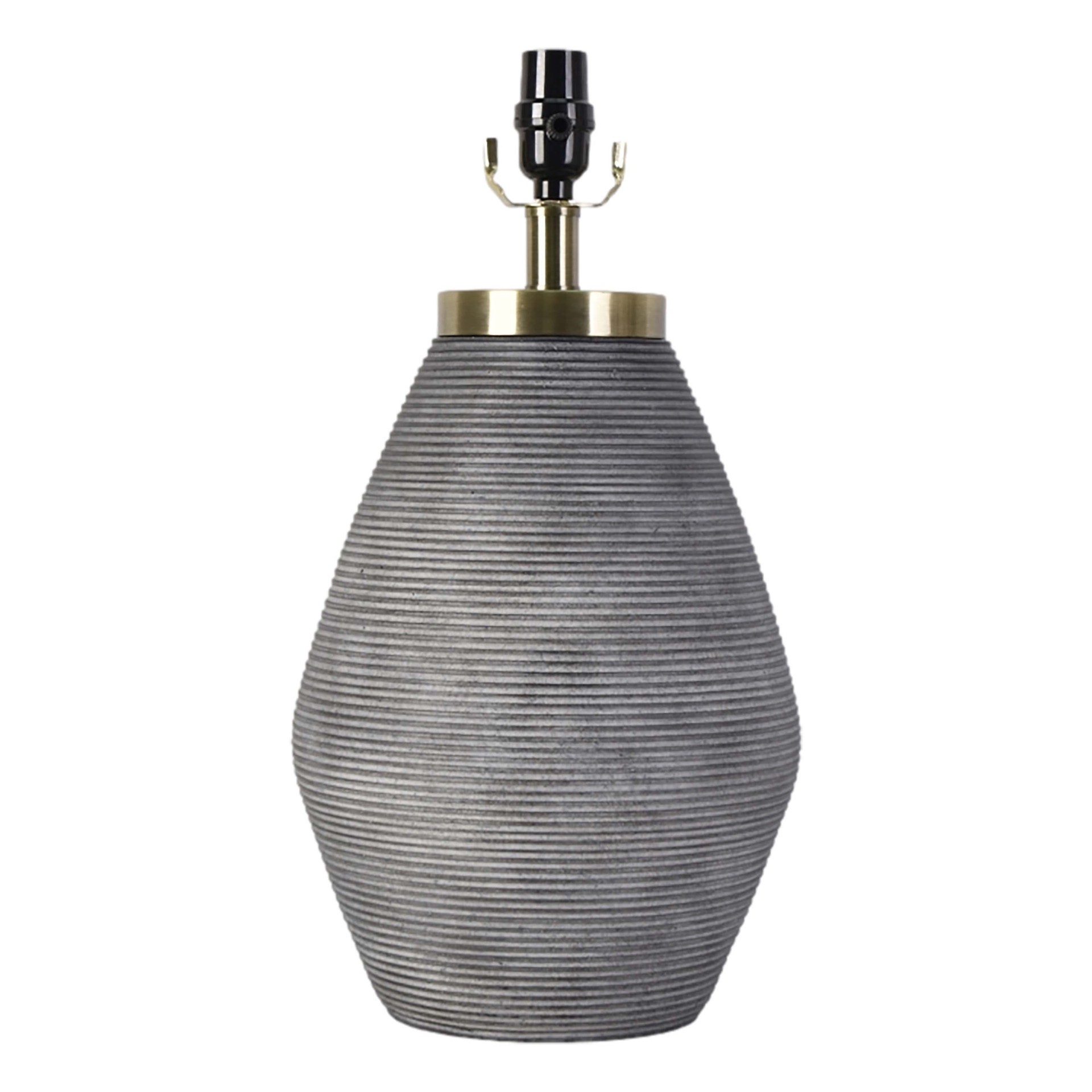 slide 1 of 5, allen + roth Mix Match 18-in Navy/Gray Plug-in 3-way Resin Lamp Base, 1 ct