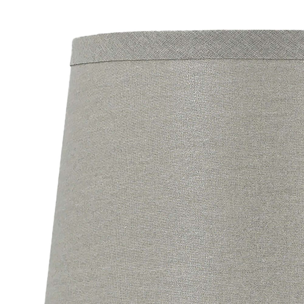 slide 2 of 3, allen + roth 9-in x 13-in Gray Linen Drum Lamp Shade, 1 ct