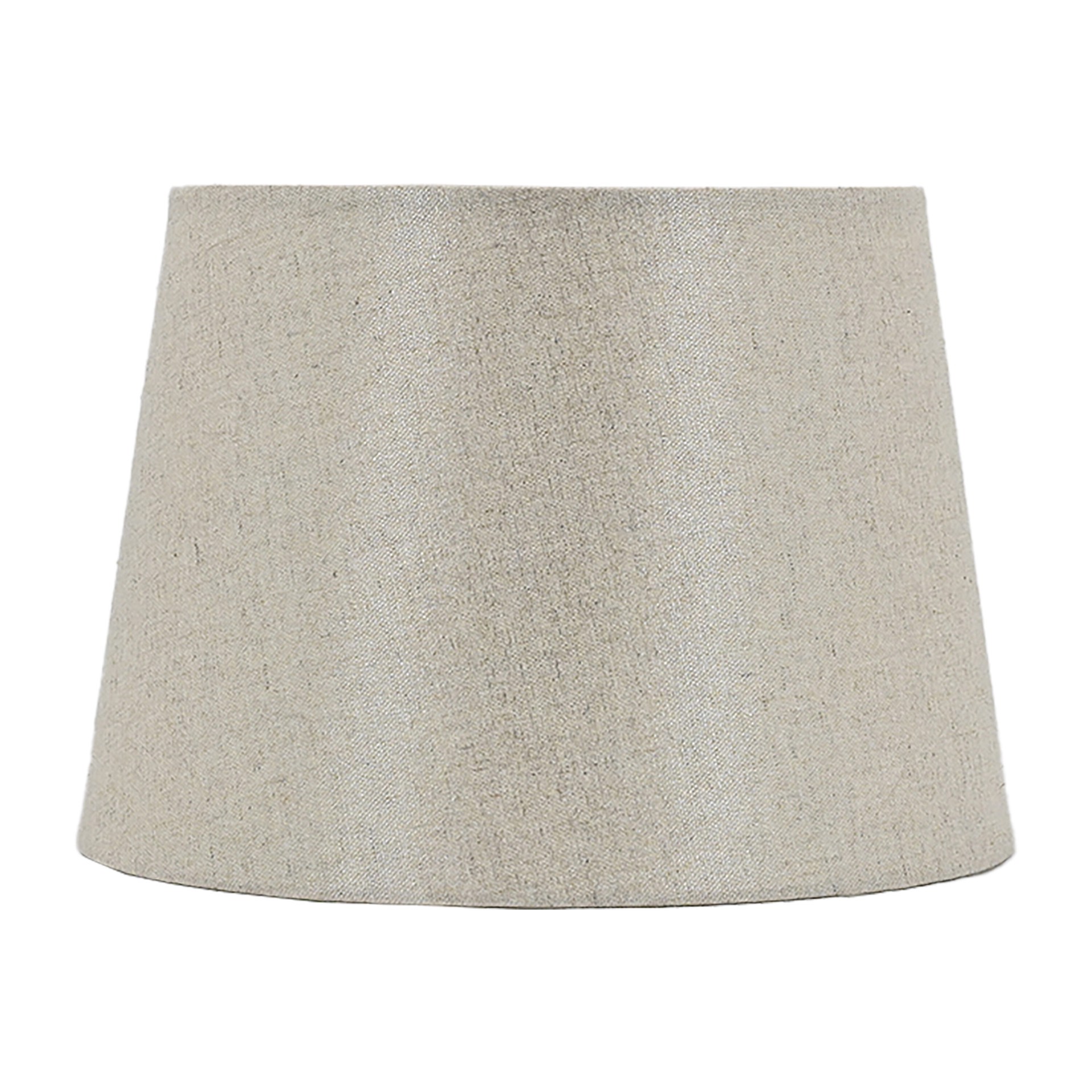 slide 1 of 4, allen + roth Mix Match 7-in x 10-in Beige Sparkle Linen Drum Lamp Shade, 1 ct