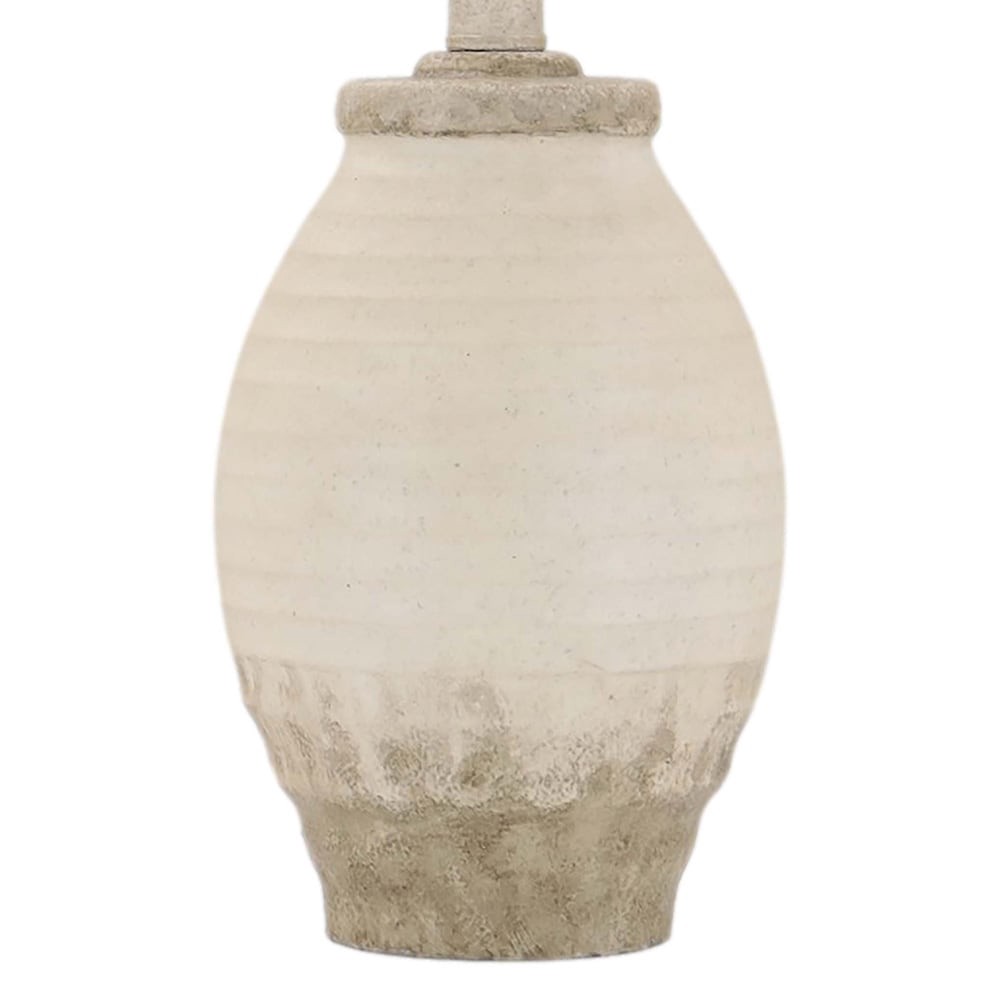 slide 2 of 5, allen + roth Mix Match 13.5-in Distressed White Plug-in Rotary socket Resin Lamp Base, 1 ct