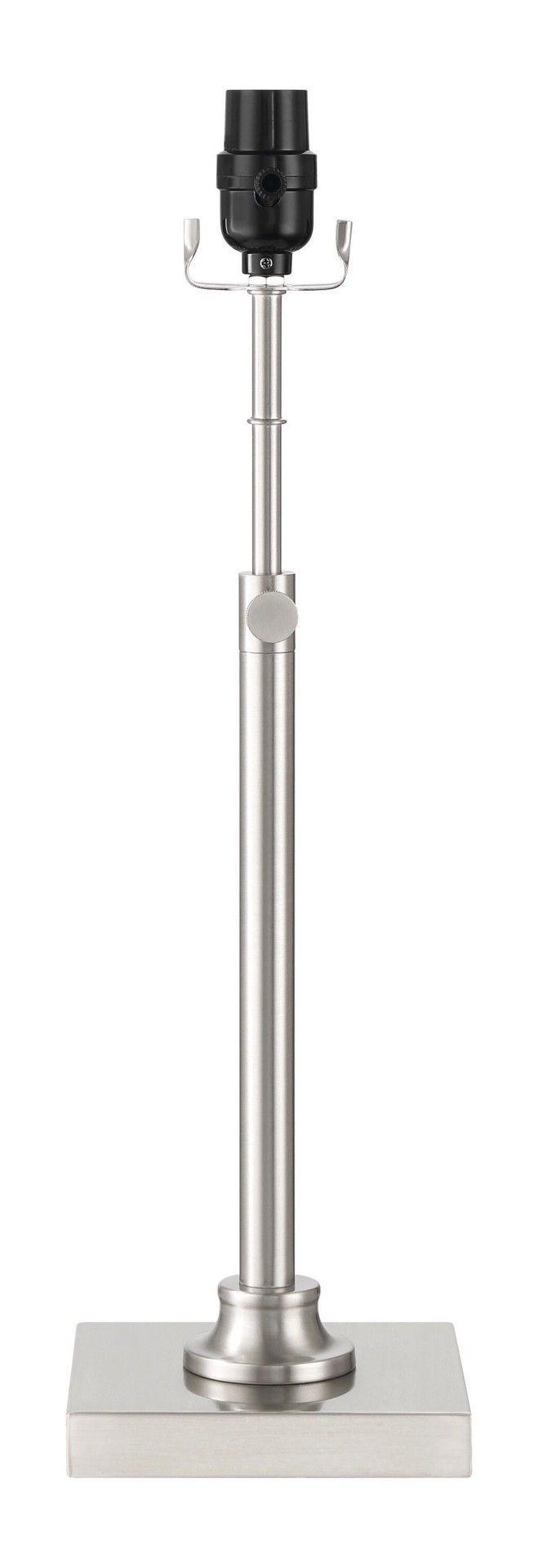 slide 5 of 6, allen + roth 21.5-in Brushed Nickel Plug-in 3-way Metal Stick Lamp Base, 1 ct