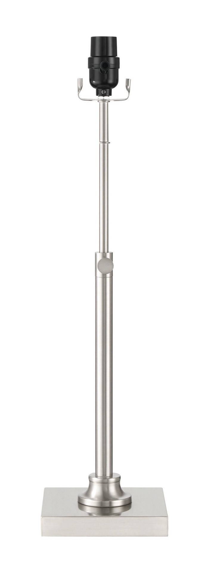 slide 6 of 6, allen + roth 21.5-in Brushed Nickel Plug-in 3-way Metal Stick Lamp Base, 1 ct