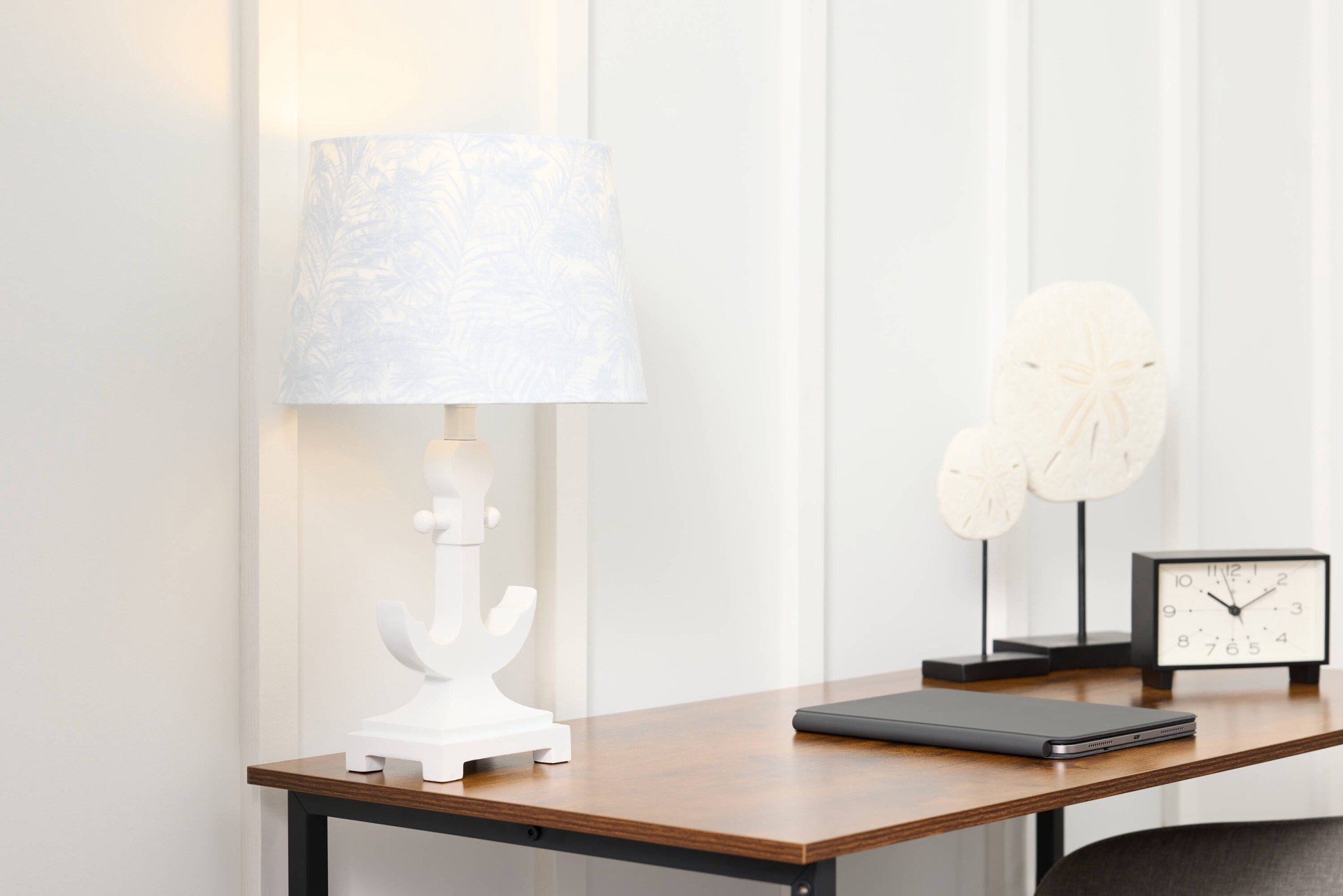 slide 2 of 6, allen + roth 12.75-in White Plug-in Resin Lamp Base, 1 ct