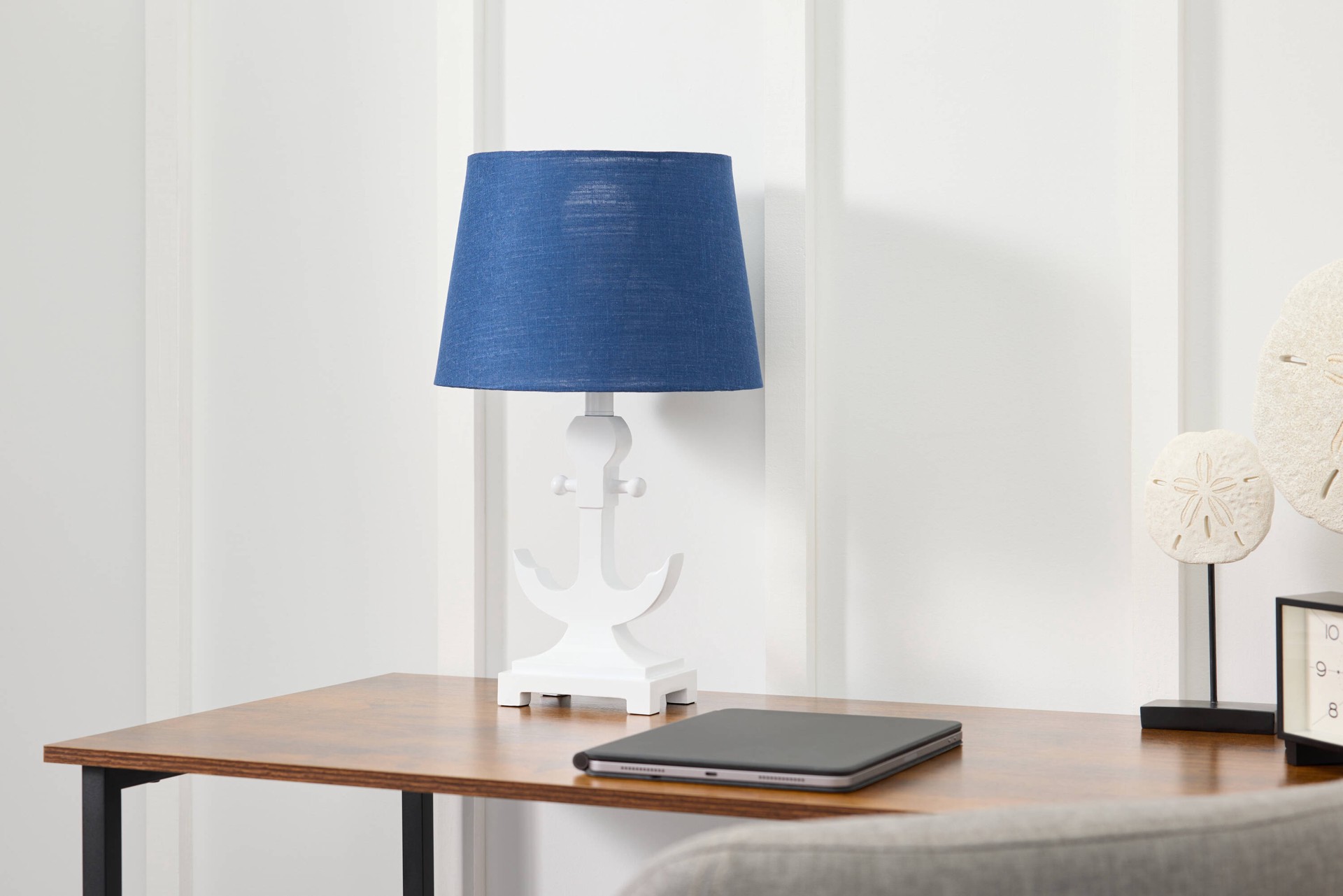 slide 3 of 6, allen + roth 12.75-in White Plug-in Resin Lamp Base, 1 ct