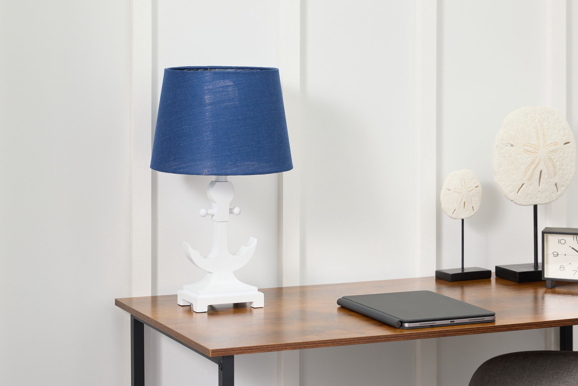 slide 4 of 6, allen + roth 12.75-in White Plug-in Resin Lamp Base, 1 ct