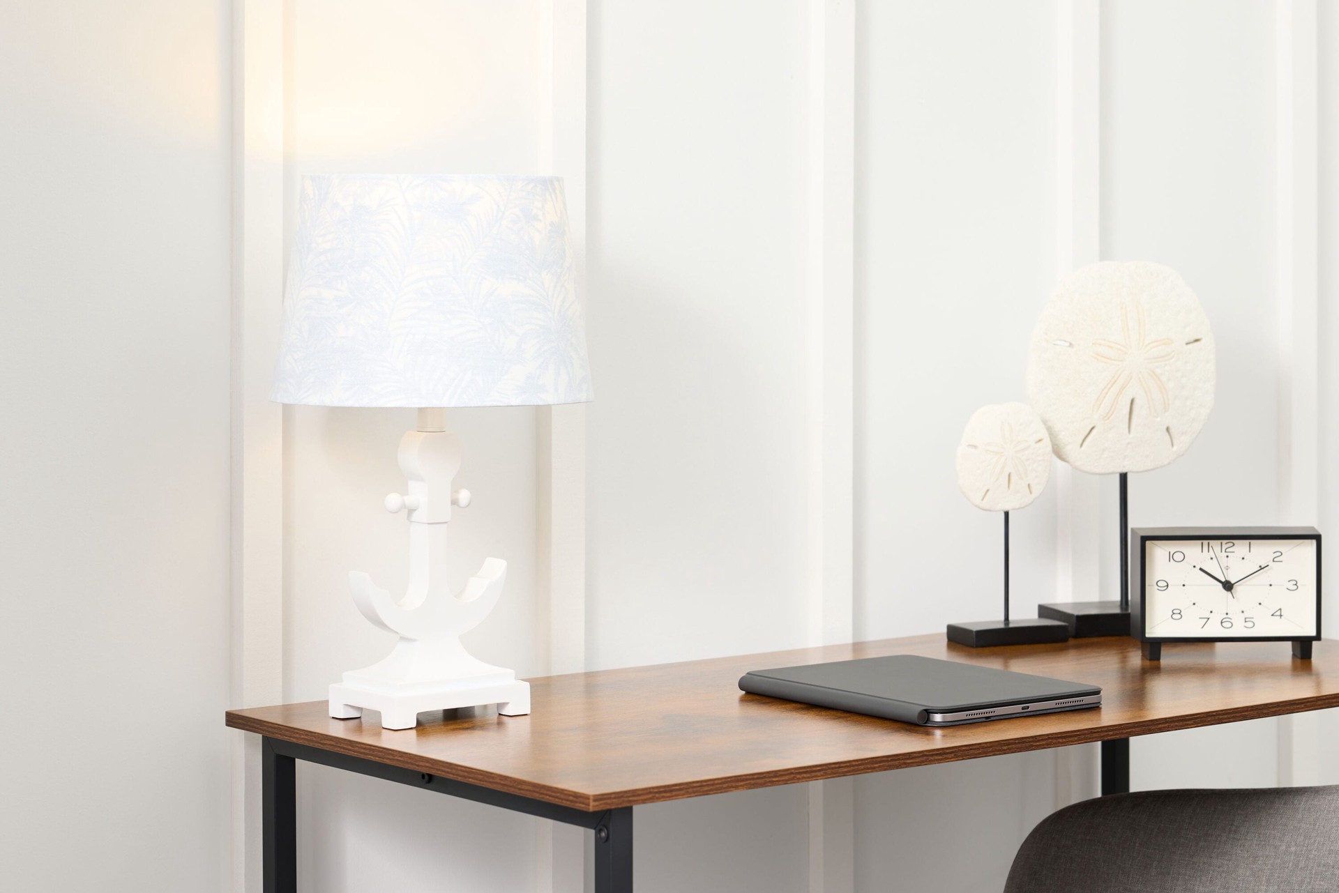 slide 5 of 6, allen + roth 12.75-in White Plug-in Resin Lamp Base, 1 ct