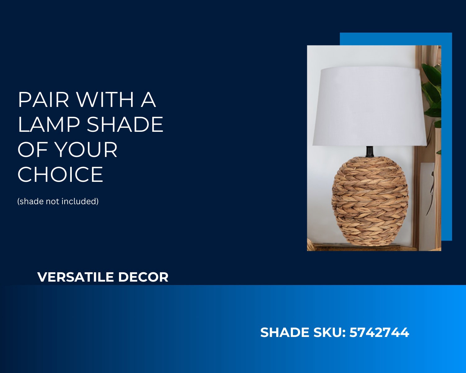 slide 6 of 6, allen + roth 15.25-in Natural Finish Plug-in Lamp Base, 1 ct