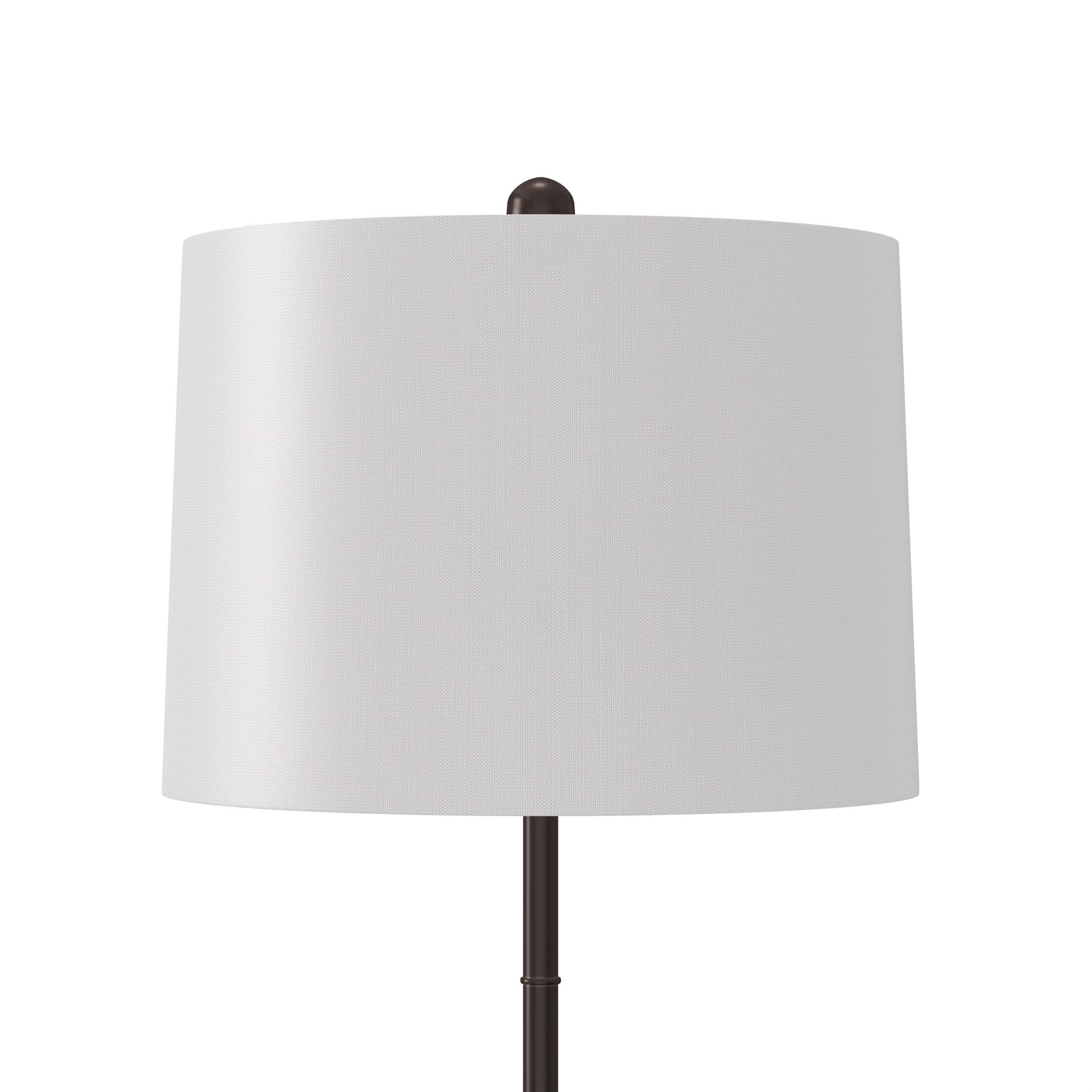 slide 6 of 6, allen + roth 63-in Oil Rubbed Bronze Standard Floor Lamp with Linen Shade, 1 ct