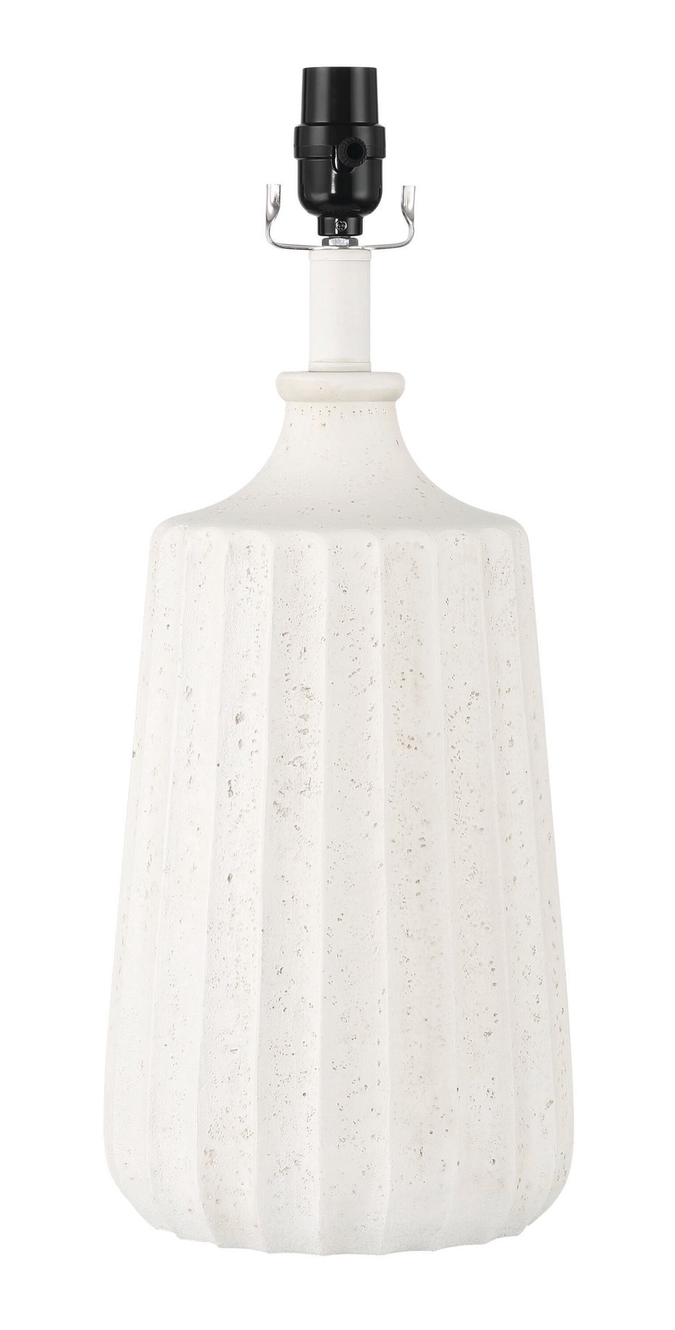 slide 5 of 6, allen + roth 19-in White Plug-in 3-way Resin Lamp Base, 1 ct