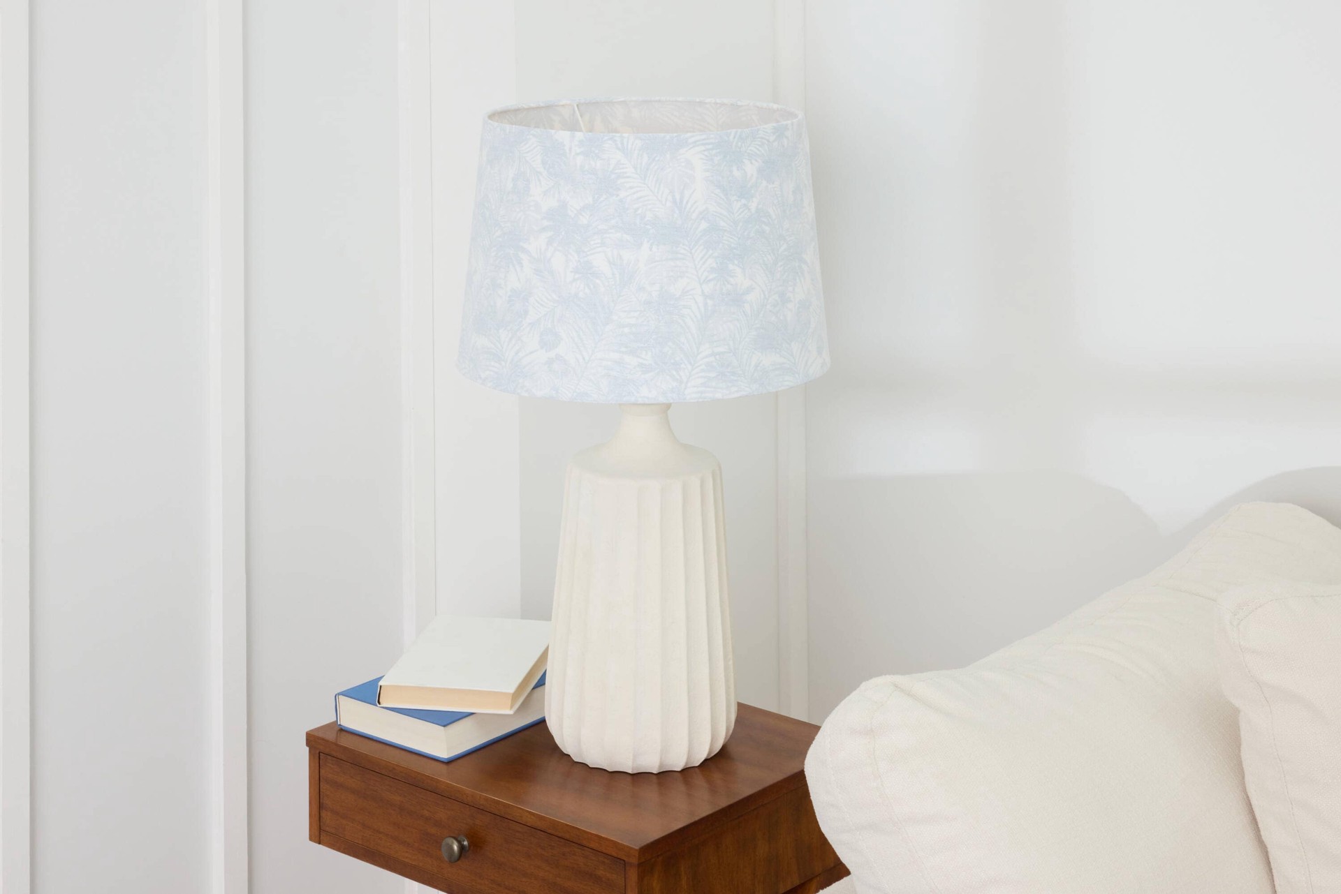 slide 4 of 6, allen + roth 19-in White Plug-in 3-way Resin Lamp Base, 1 ct