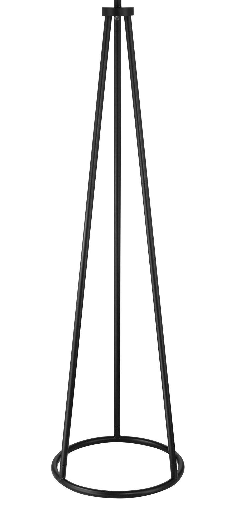 slide 5 of 6, allen + roth 63-in Matte Black Tripod Floor Lamp with Linen Shade, 1 ct
