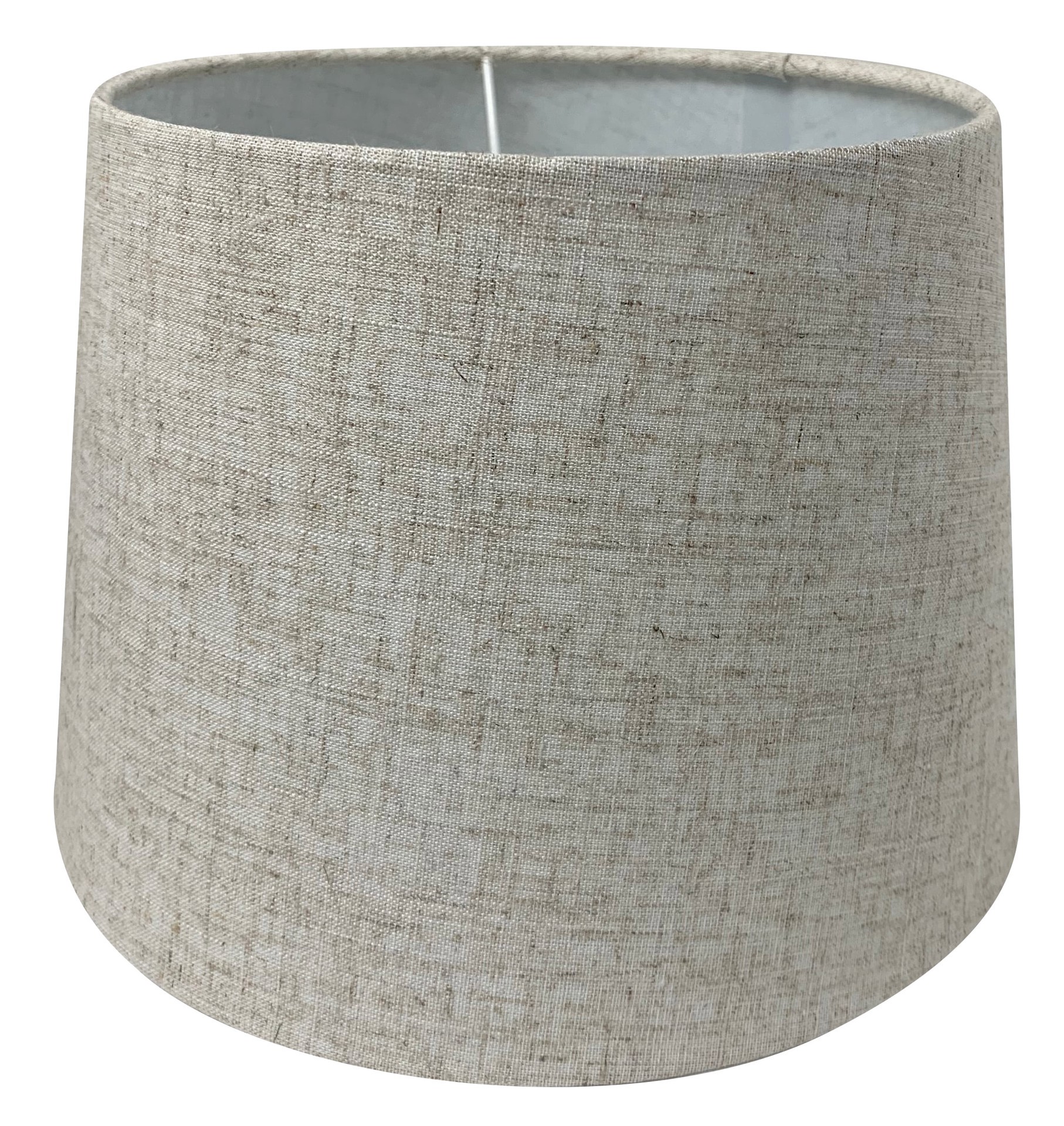 slide 1 of 6, allen + roth 7-in x 10-in Tan Linen Drum Lamp Shade, 1 ct