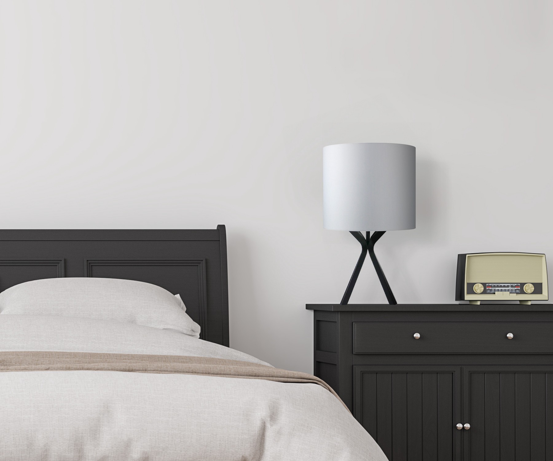 slide 5 of 6, Origin 21 24-in Matte Black On/Off switch Table Lamp with Fabric Shade, 1 ct