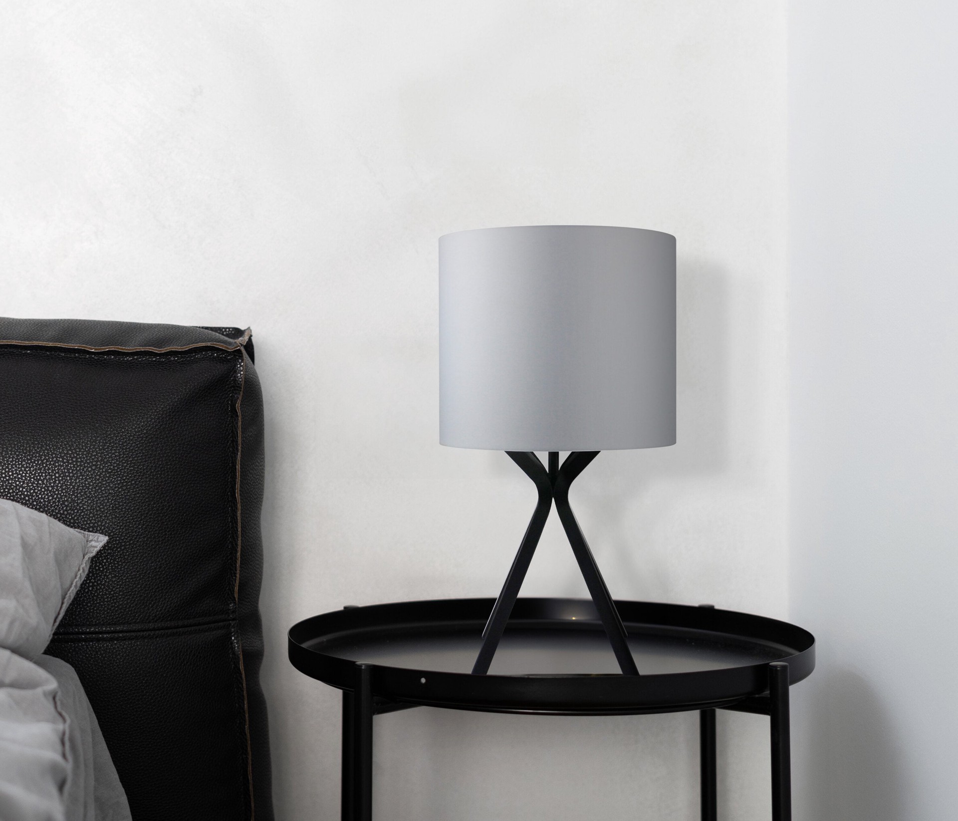 slide 6 of 6, Origin 21 24-in Matte Black On/Off switch Table Lamp with Fabric Shade, 1 ct