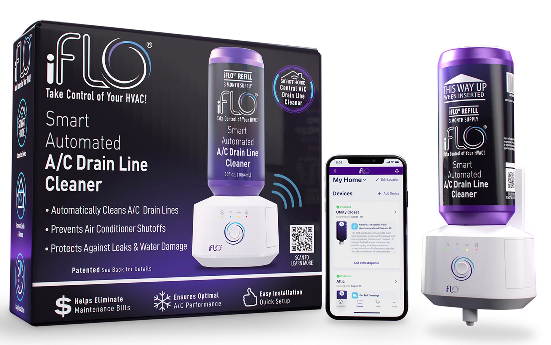 slide 1 of 6, iFLO IFLO Purple AC line cleaner, 1 ct