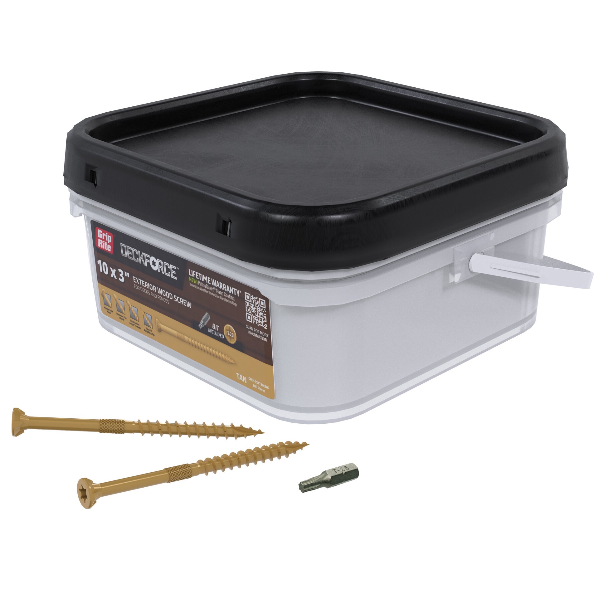 slide 5 of 6, Grip-Rite #10 x 3-in Wood to wood Deck Screws ( 800 -Per Box ), 1 ct