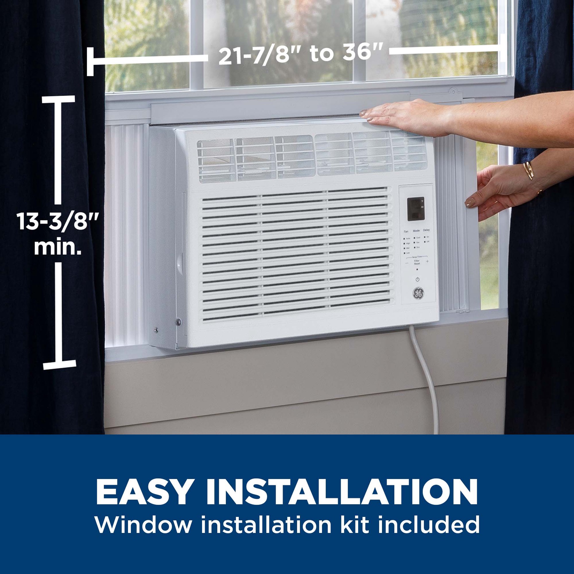 slide 2 of 6, GE Small Room Window Air Conditioner , Remote Included ( 115-Volt , 6000-BTU ), 1 ct