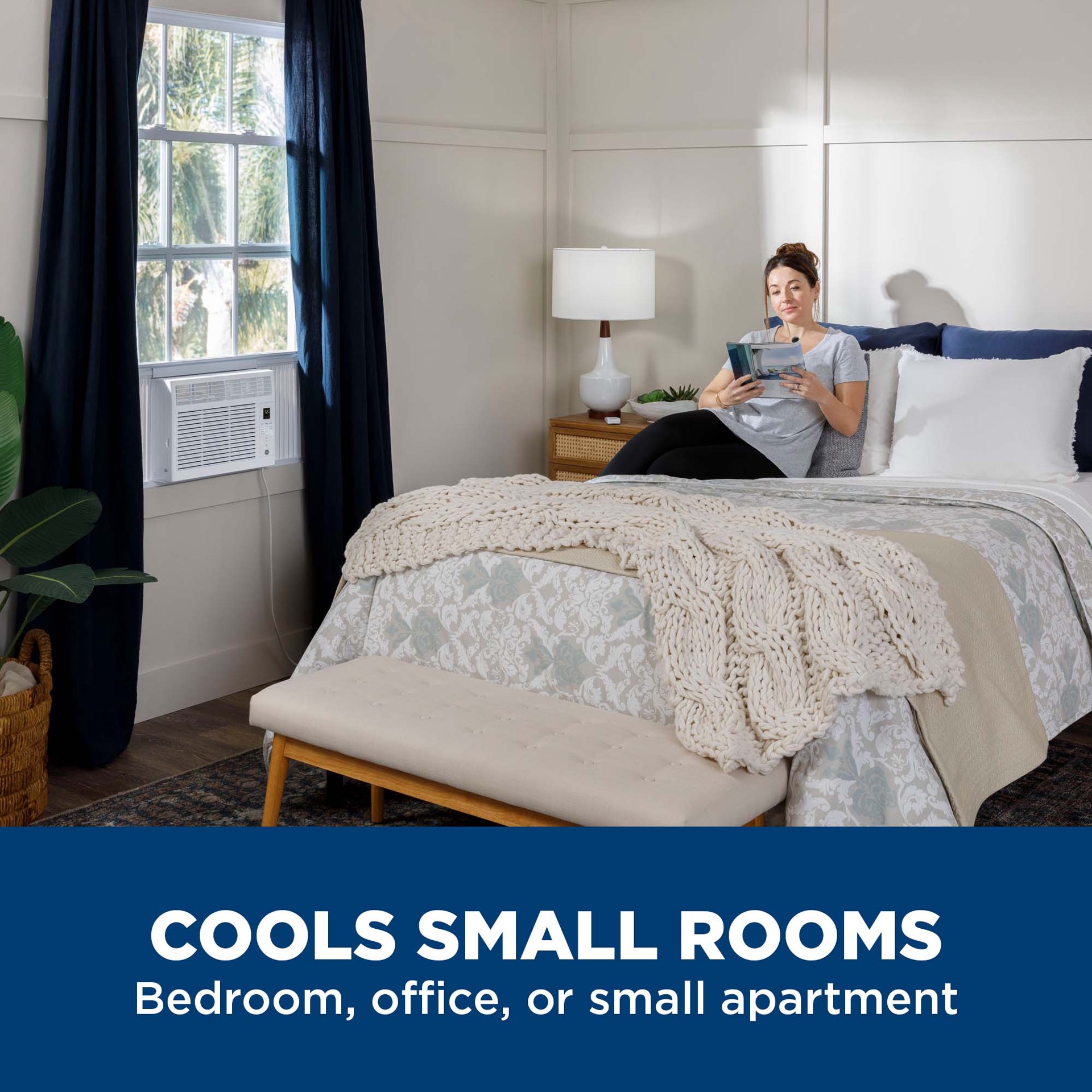 slide 3 of 6, GE Small Room Window Air Conditioner , Remote Included ( 115-Volt , 6000-BTU ), 1 ct