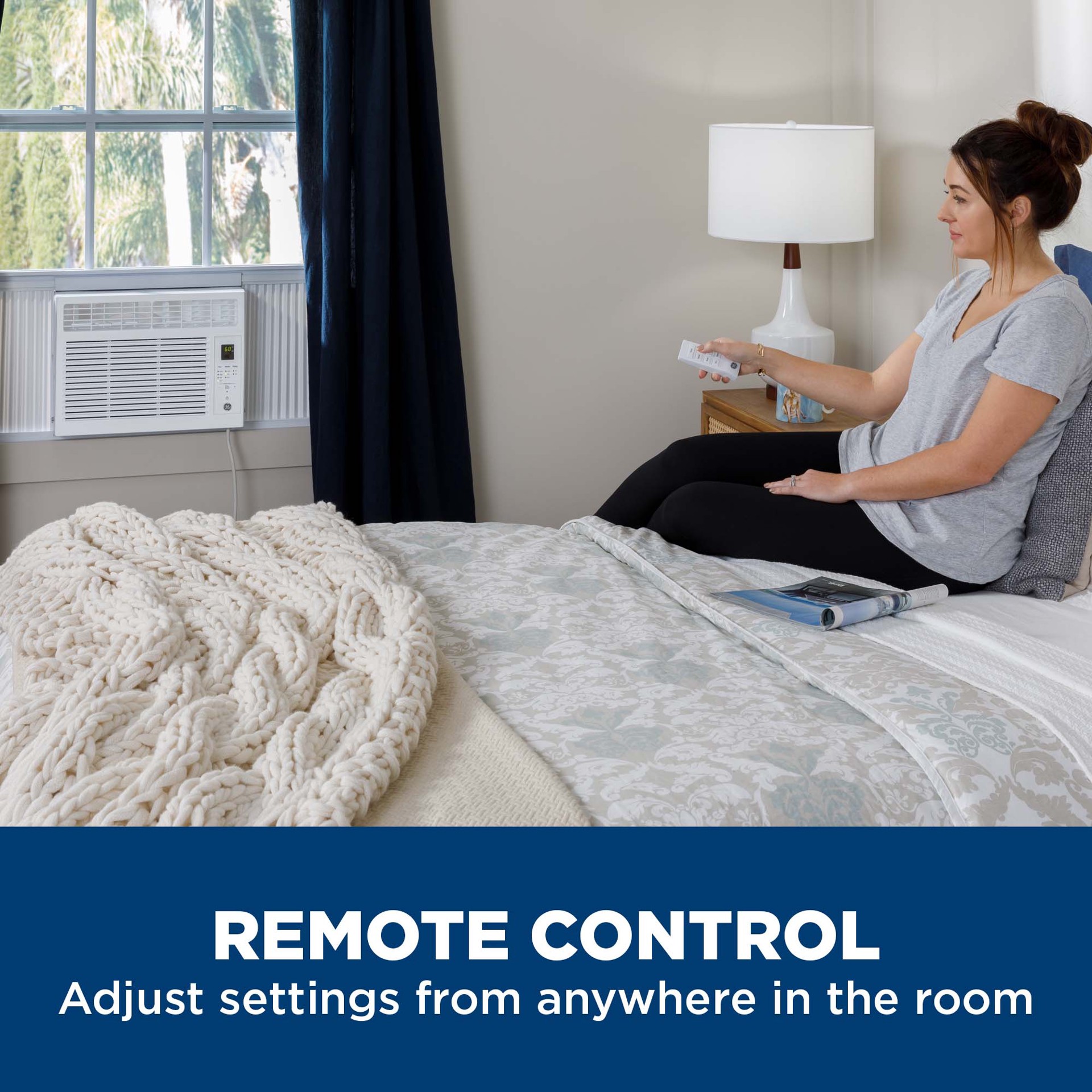slide 4 of 6, GE Small Room Window Air Conditioner , Remote Included ( 115-Volt , 6000-BTU ), 1 ct