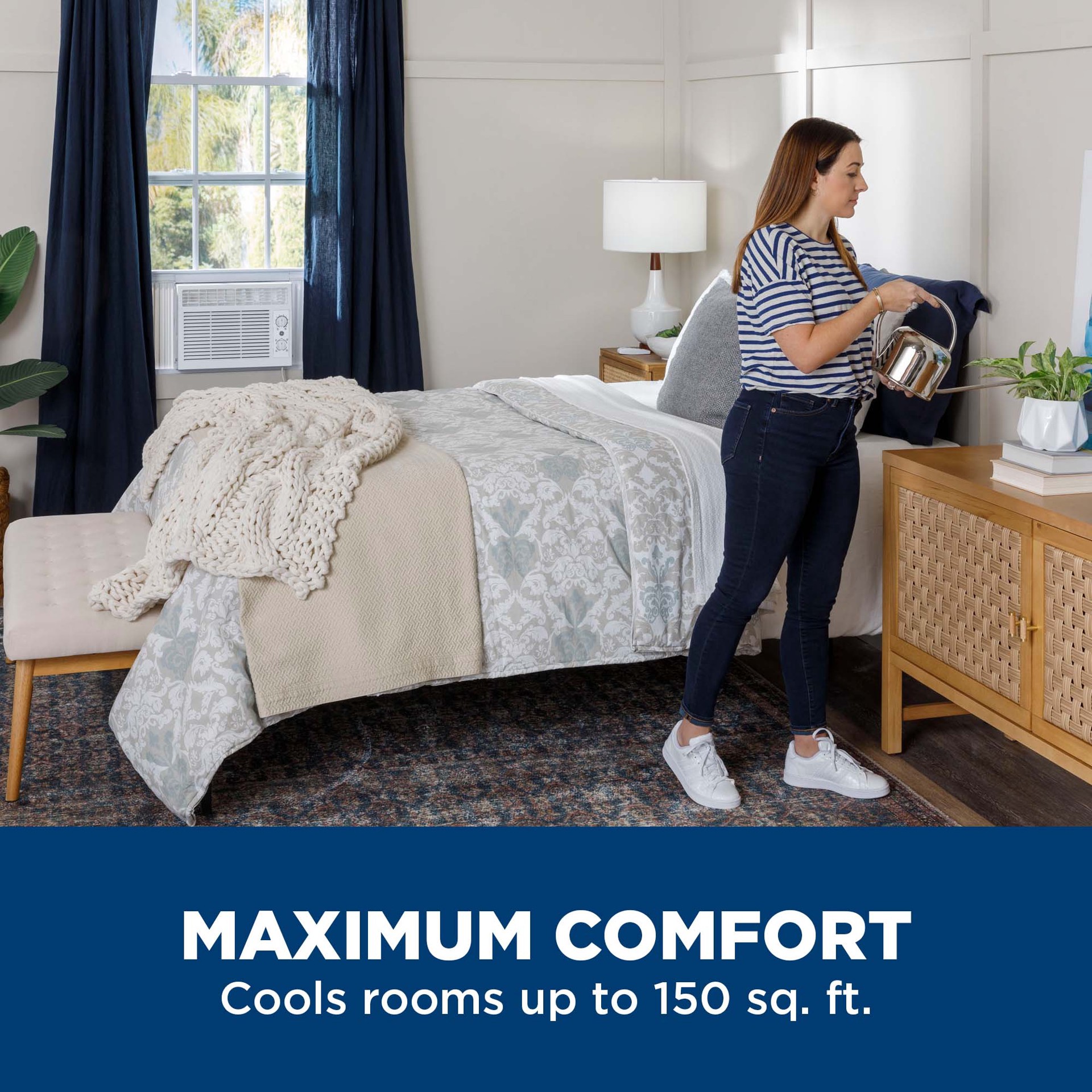 slide 5 of 6, GE Small Room Window Air Conditioner , ( 115-Volt , 5000-BTU ), 1 ct