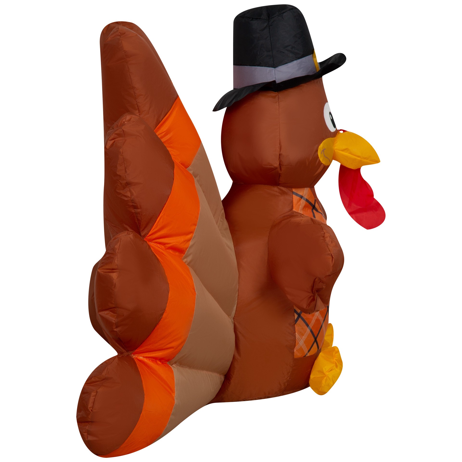 slide 3 of 6, Haunted Living 2.75-ft Pilgrim Turkey Inflatable, 1 ct