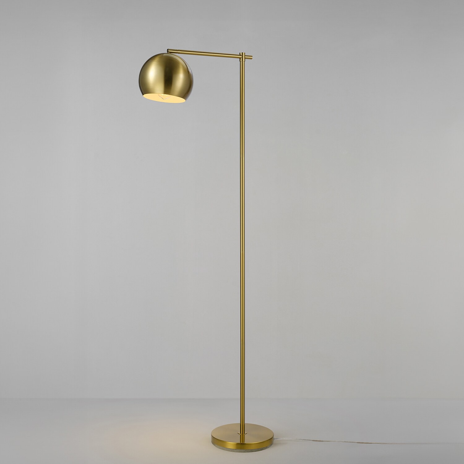 slide 3 of 6, Origin 21 60.125-in Matte Brass Downbridge Floor Lamp with Metal Shade, 1 ct