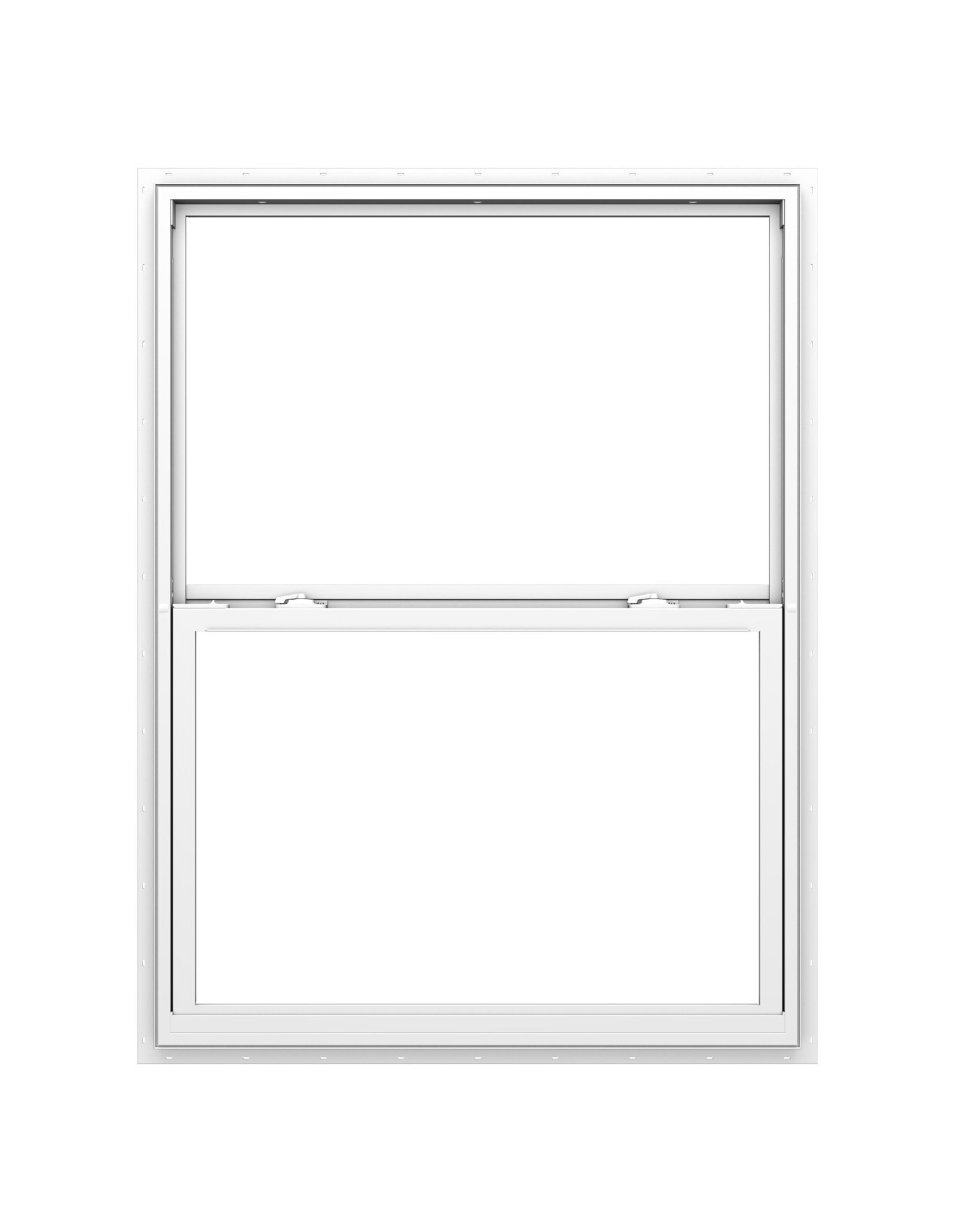 slide 2 of 6, Pella 150 Series 29-1/2-in x 35-1/2-in White Exterior Vinyl New Construction Single Hung Window Low-E argon Double Pane Glass (Half Screen Included), 1 ct