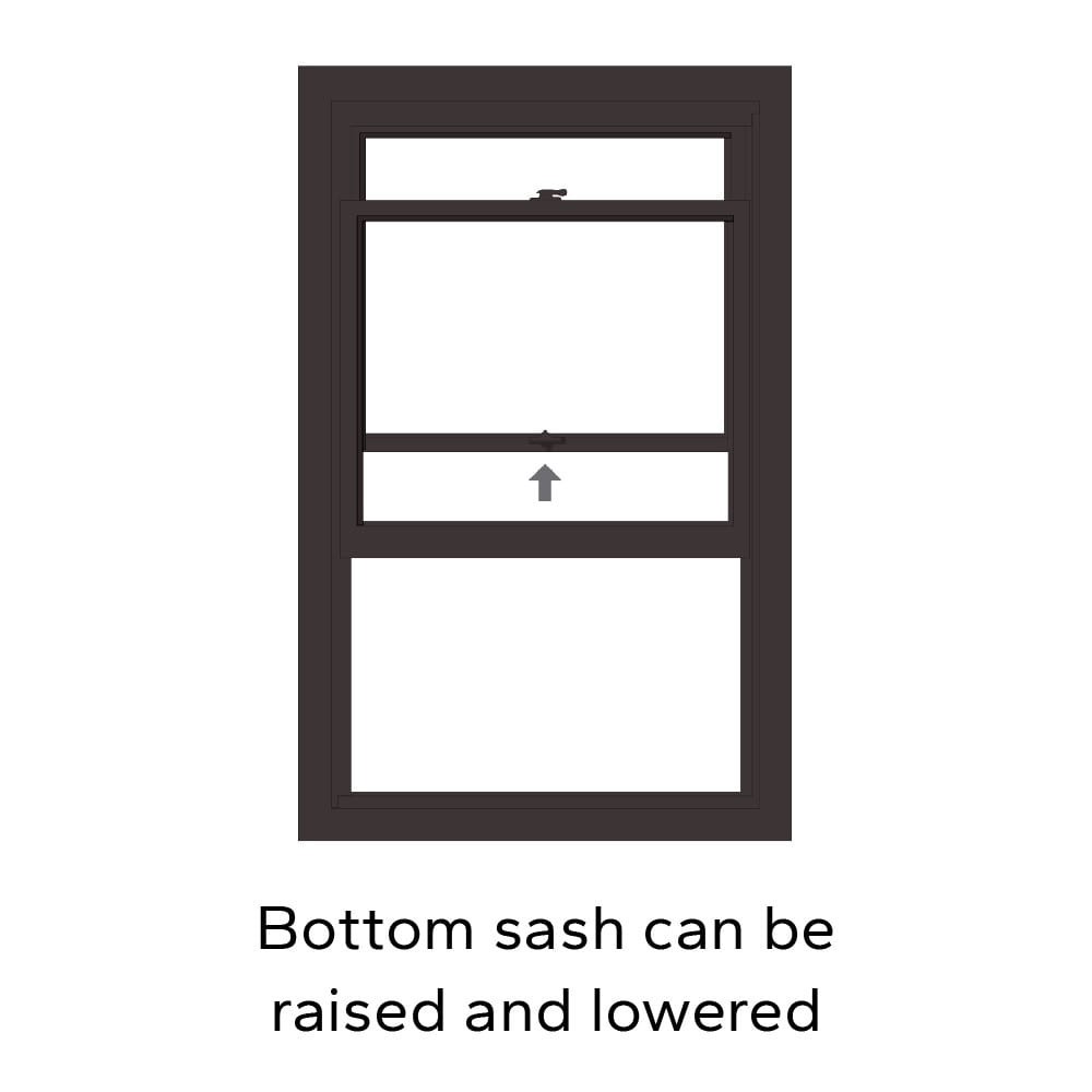 slide 6 of 6, Pella 150 Series 35-1/2-in x 35-1/2-in White Exterior Vinyl New Construction Single Hung Window Low-E argon Double Pane Glass (Half Screen Included), 1 ct