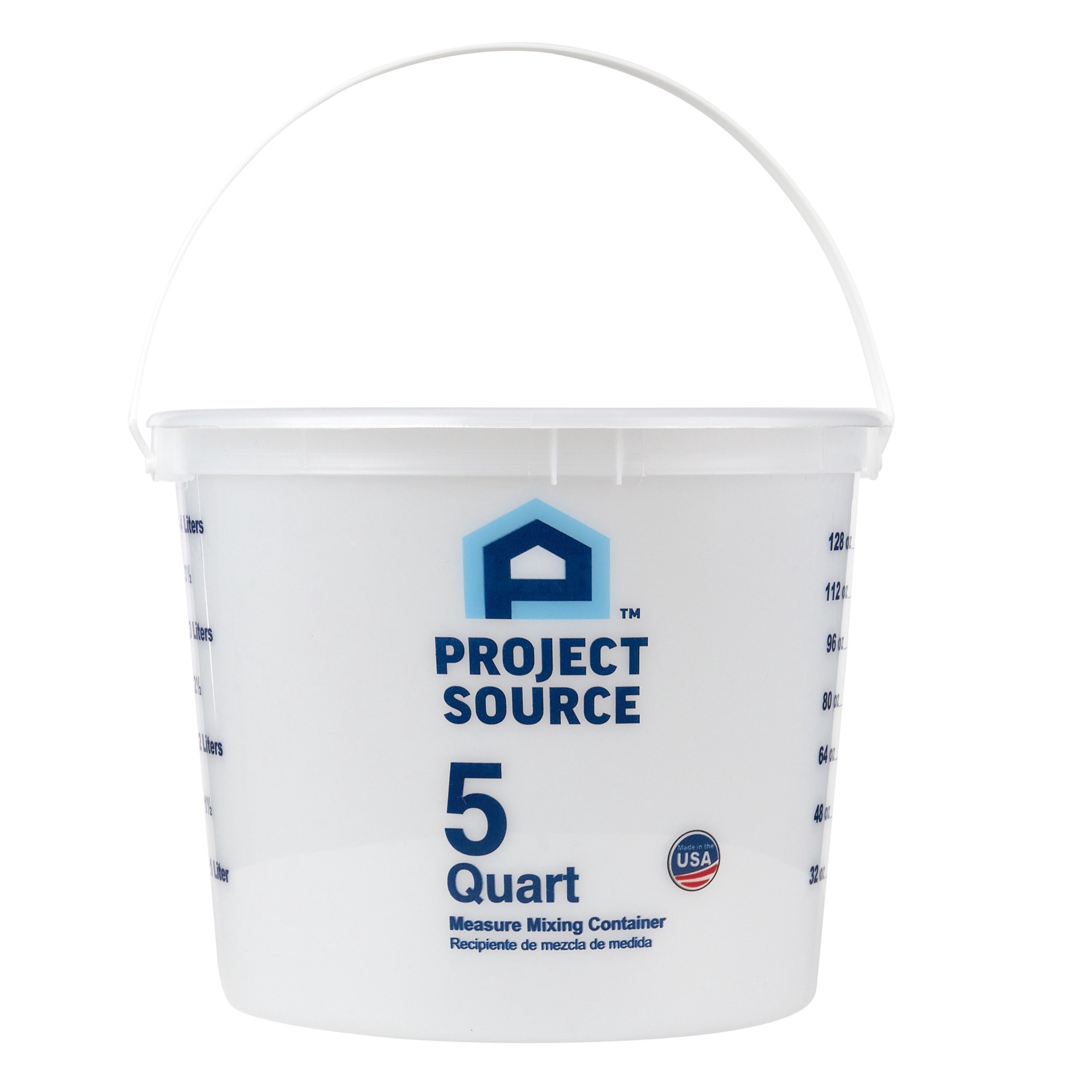slide 1 of 5, Project Source 5-quart BPA-Free Plastic Measure mixing bucket, 1 ct