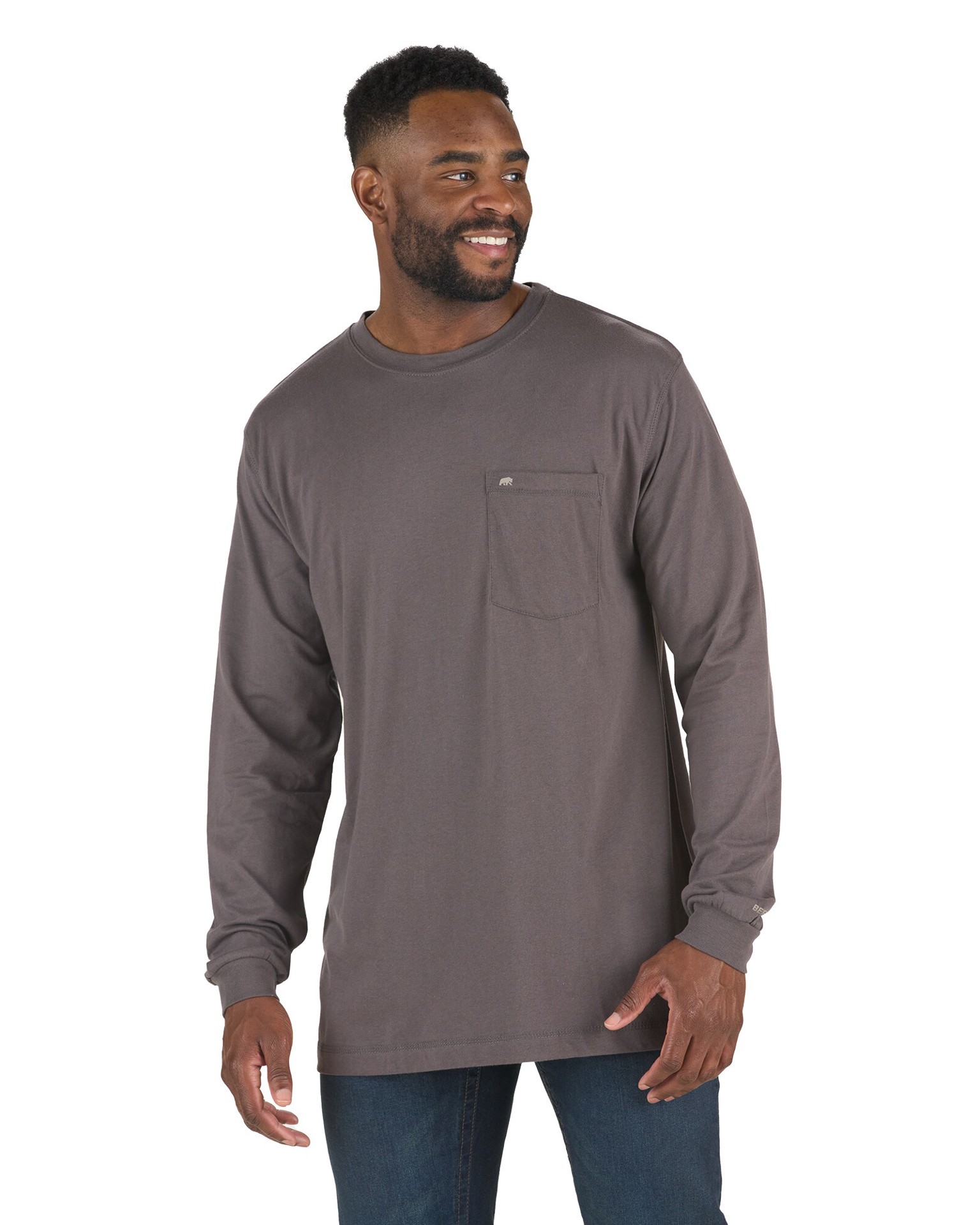 slide 4 of 4, BERNE APPAREL Men's Gray Jersey Long sleeve T-shirt ( XL ), 1 ct