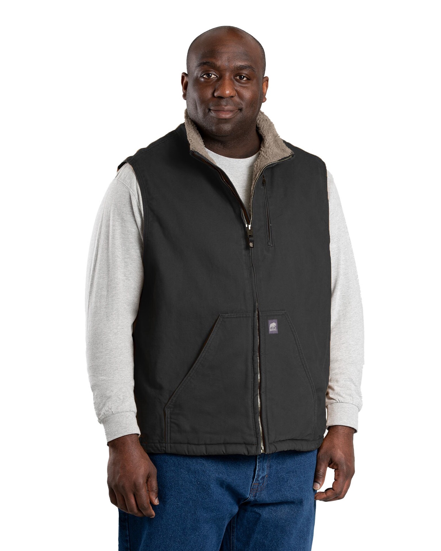 slide 3 of 6, BERNE APPAREL Men's Black Polyester Puffer Vest 2XL, 1 ct