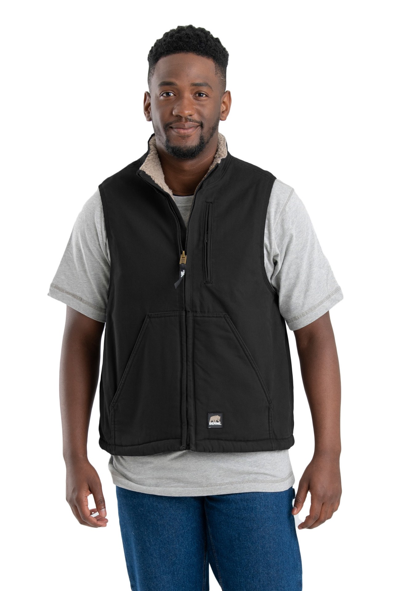 slide 4 of 6, BERNE APPAREL Men's Black Polyester Puffer Vest 2XL, 1 ct