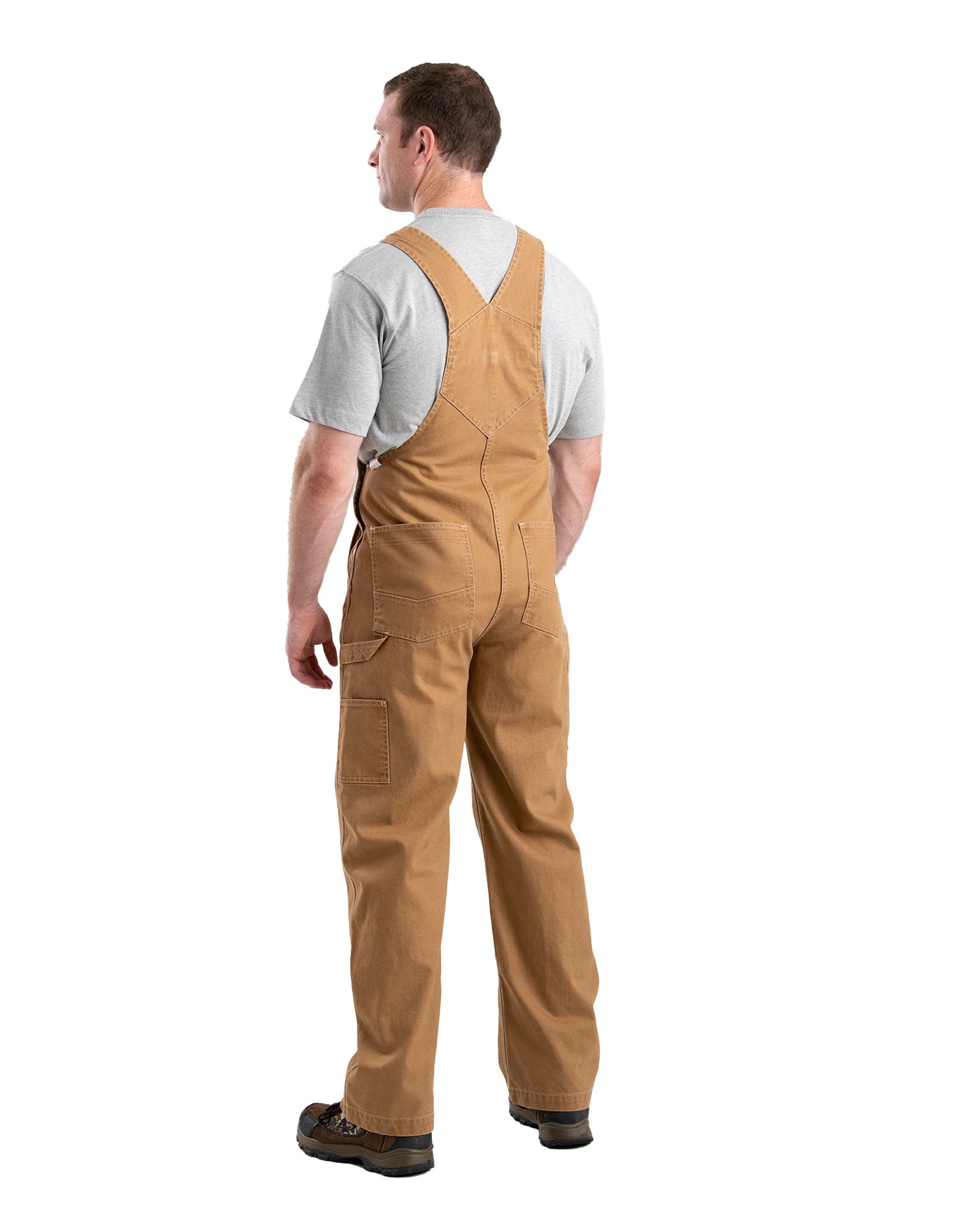 slide 4 of 4, BERNE APPAREL Men's Brown Sleeveless Canvas Overall ( M ), 1 ct