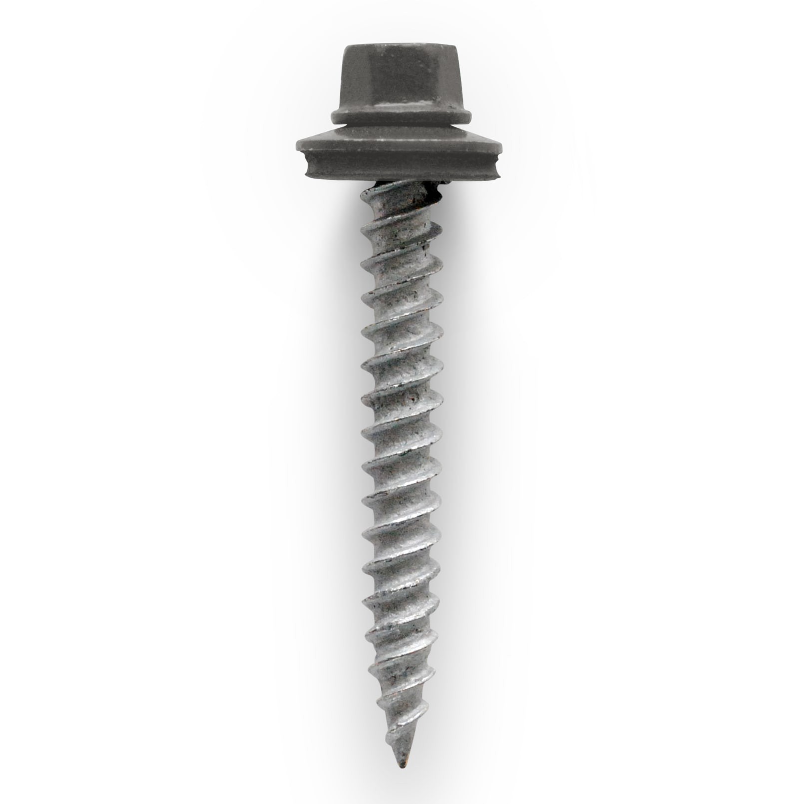 slide 1 of 2, Union Corrugating #10 x 1-1/2-in Charcoal Gray Painted galvanized Self-tapping Roofing Screws 100 -Count, 1 ct