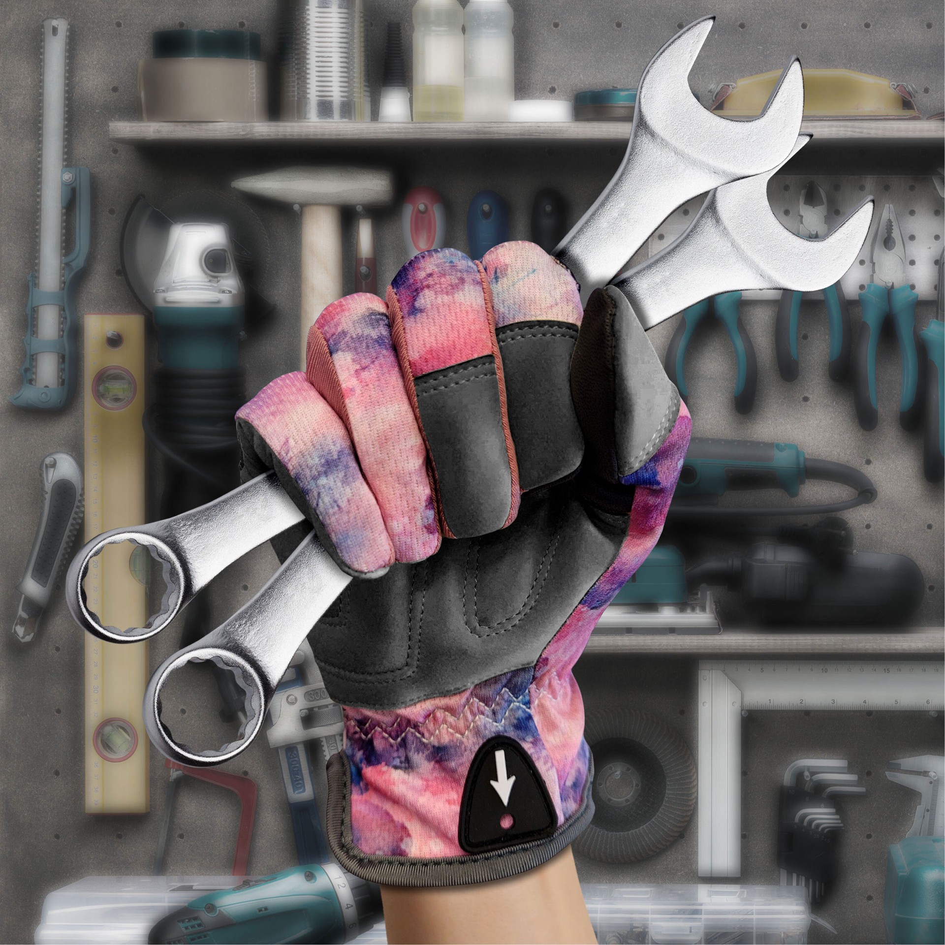 slide 2 of 5, WomenWorx Medium Synthetic leather Construction Gloves 1 -Pairs, 1 ct