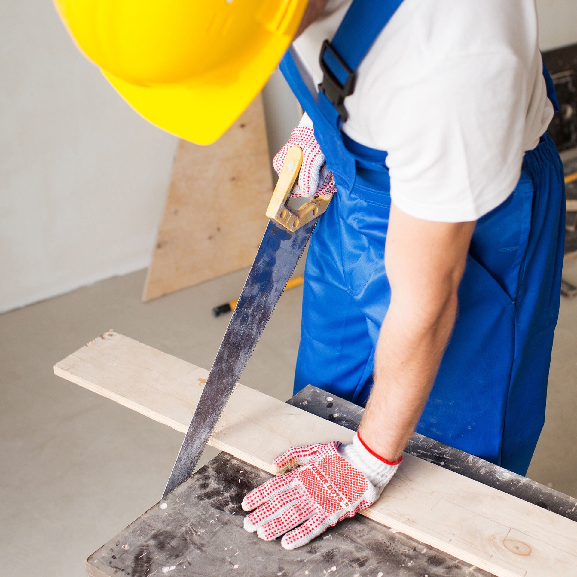 slide 3 of 5, HandCrew One size fits all Red Poly/Cotton Construction Gloves 2 -Pairs, 1 ct