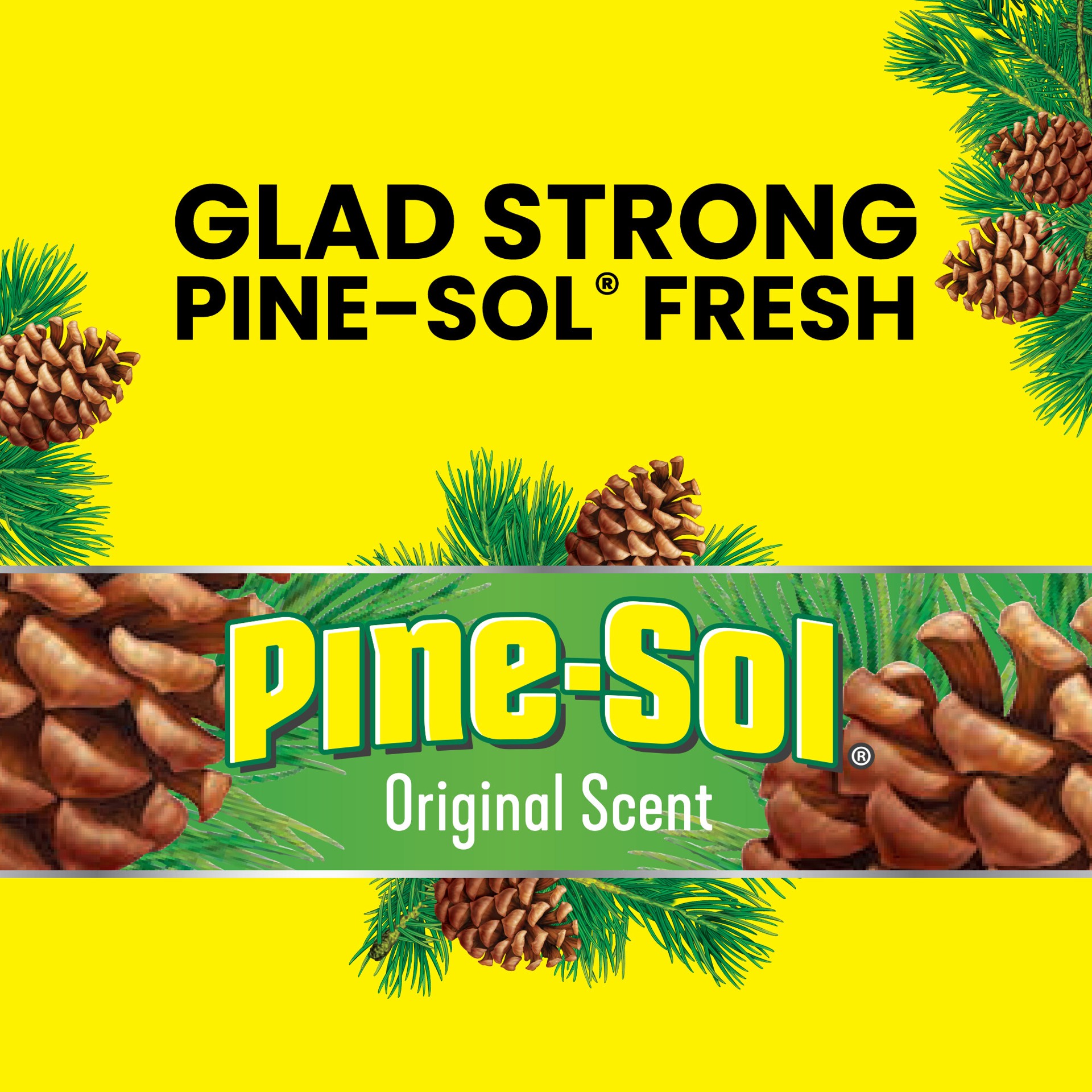 slide 5 of 6, Glad 13-Gallon Original Pine Sol White Indoor Plastic Kitchen Drawstring Trash Bag 50 -Count, 1 ct