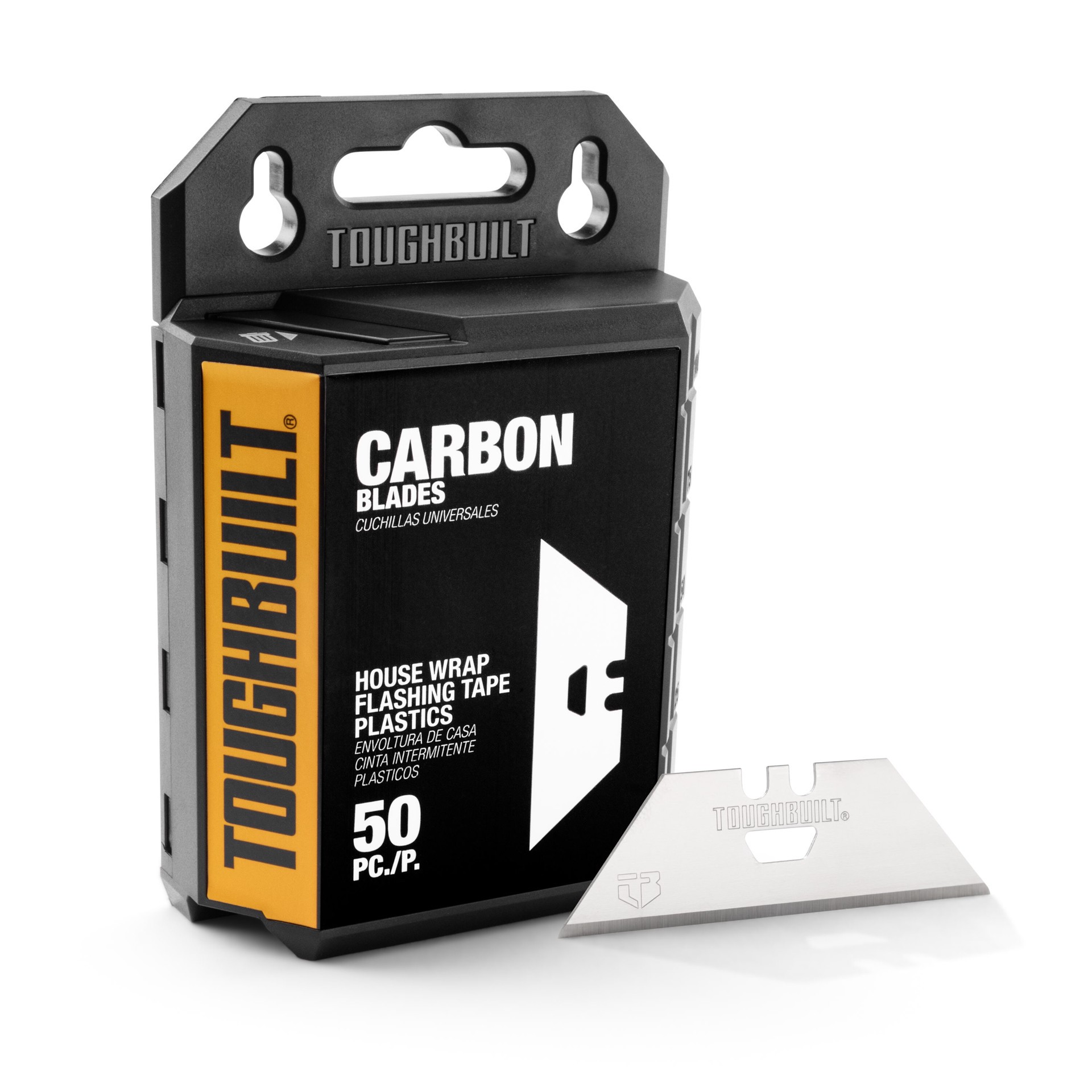 slide 1 of 1, TOUGHBUILT Carbon Steel 3/4-in Utility Razor Blade(50-Pack), 1 ct