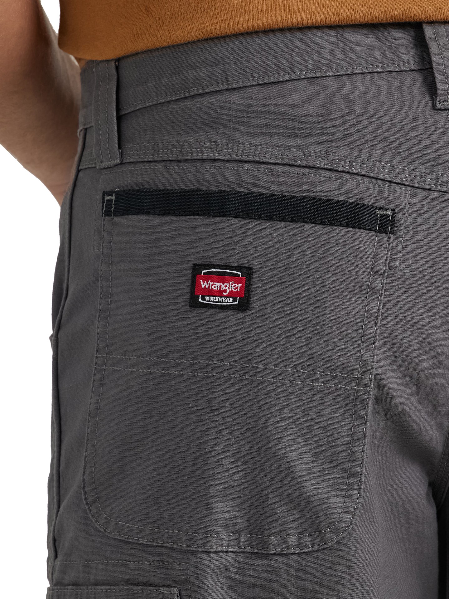 slide 4 of 6, Wrangler Men's Graphite Woven 11-in Carpenter shorts ( Size: 32 ), 1 ct