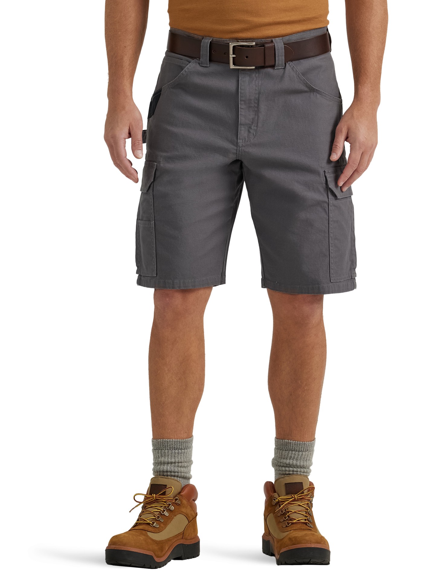 slide 1 of 6, Wrangler Men's Graphite Woven 11-in Carpenter shorts ( Size: 38 ), 1 ct