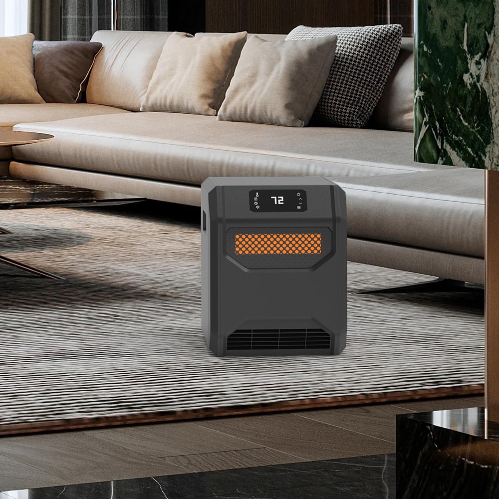 slide 6 of 6, Utilitech 1500 -Watt Infrared quartz Cabinet Indoor Electric Space Heater with Thermostat with Remote, 1 ct