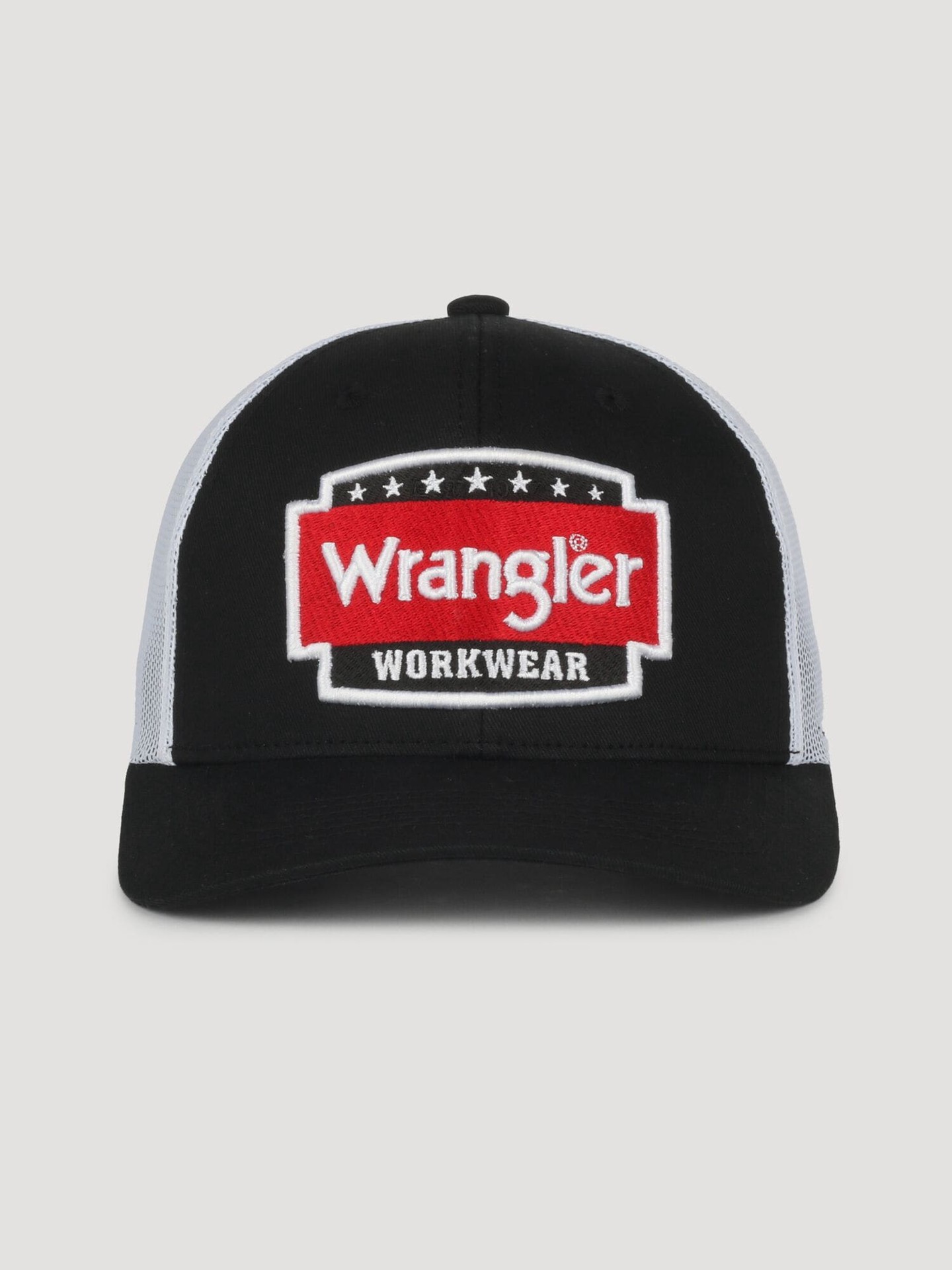 slide 4 of 4, Wrangler Adult unisex Black/White Cotton/Polyester Trucker hat, 1 ct